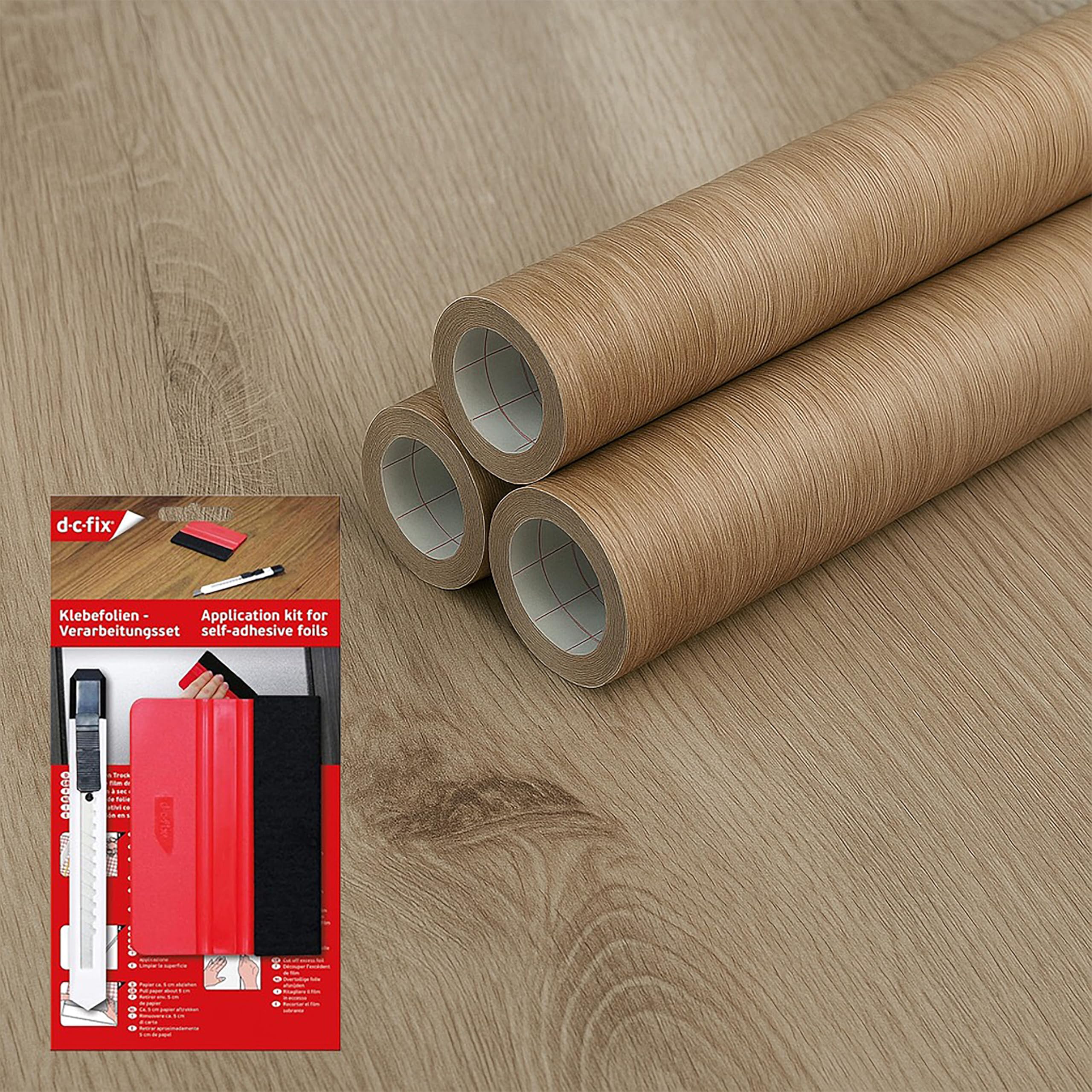 d-c-fix Vinyl Wrap Ribbeck Oak 67,5 cm x 2 m (3er Pack) – Sticky Back