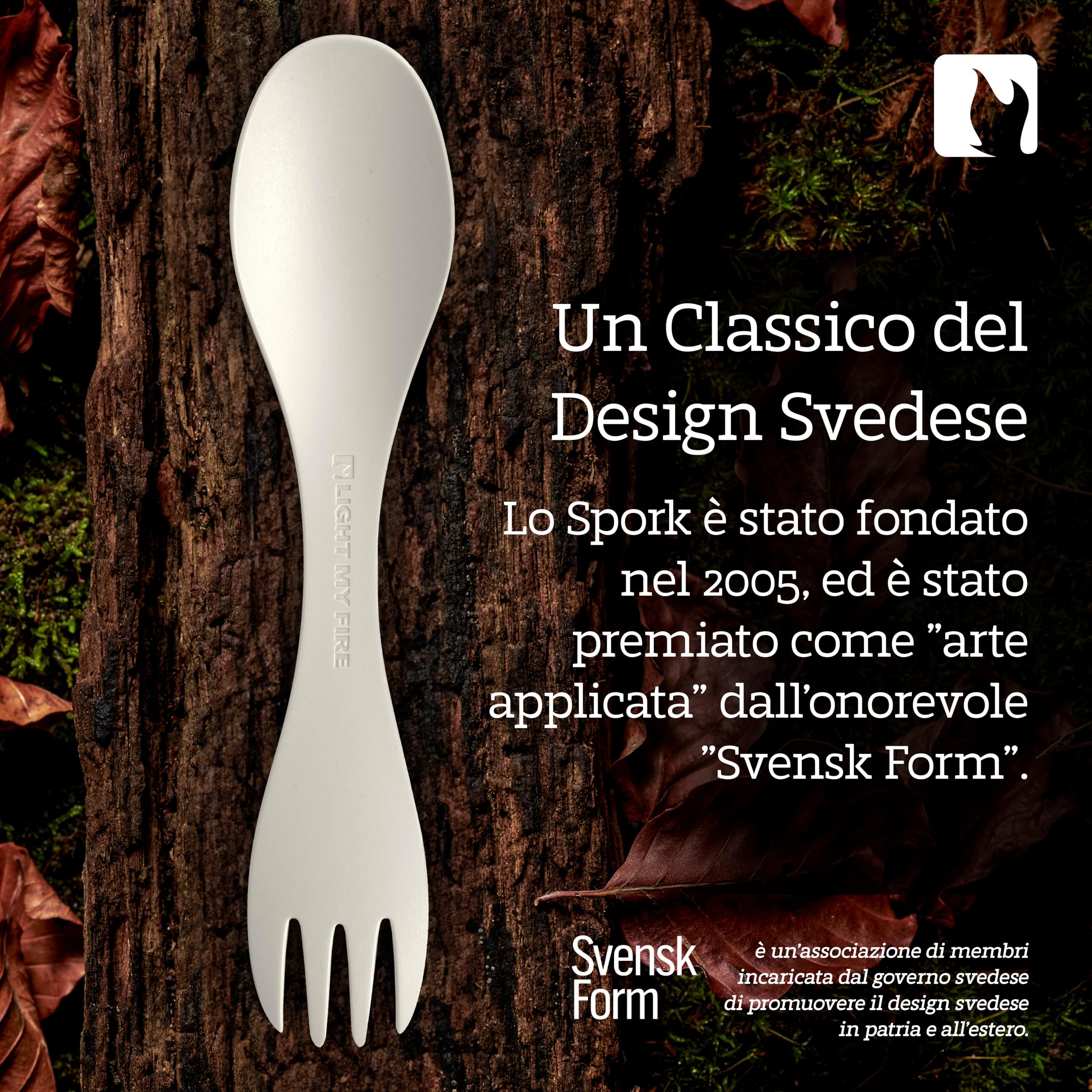Swedish Spork Little 2-Pack - Posate da campeggio per Bambini Combo Forchetta Cucchiaio Portatile 2 in 1 Posate Riutilizzabili da Viaggio (2pack Little SageGreen/Cream)