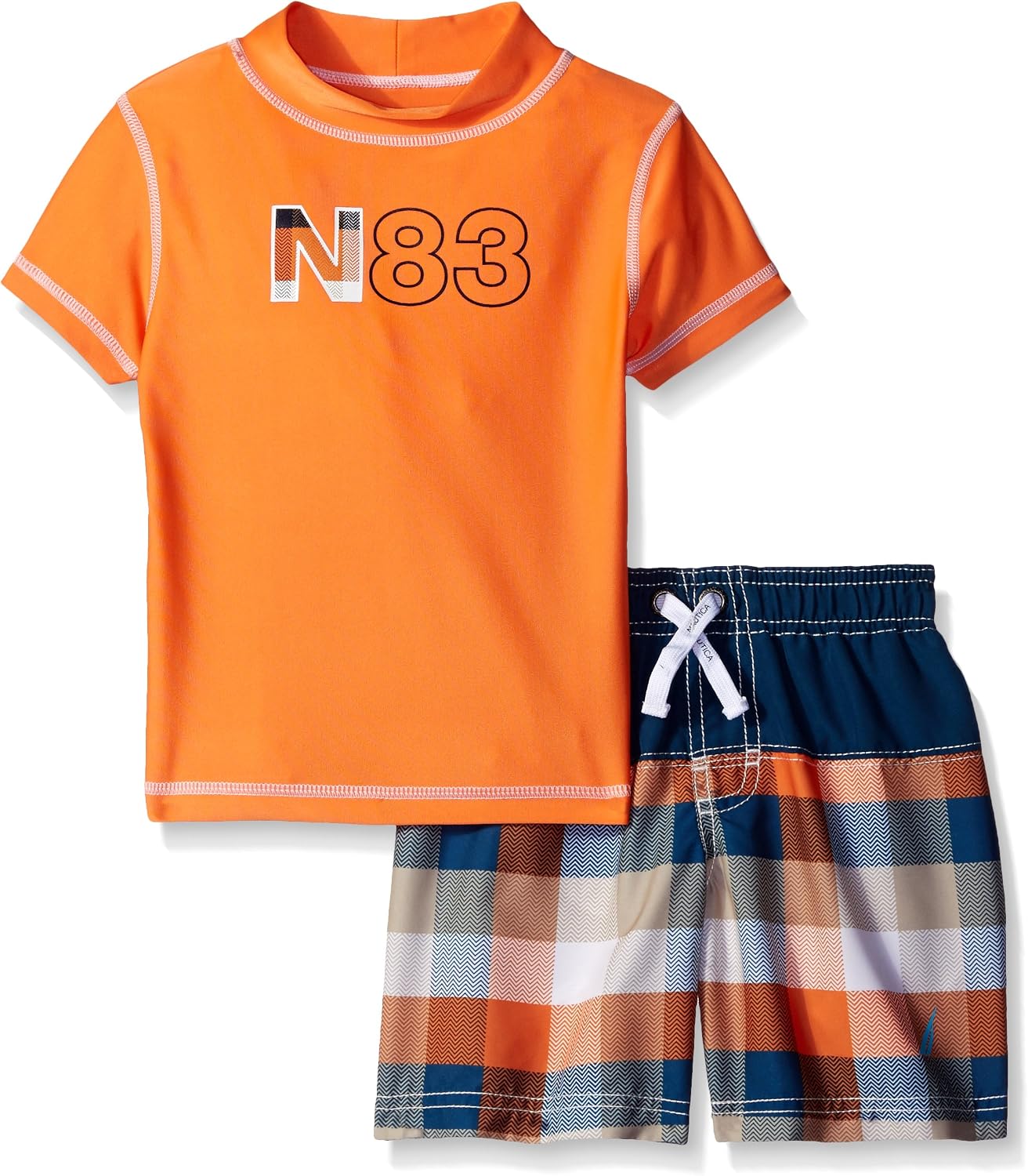 Nautica Boys' Rashguard Set with UPF 50+ Sun Protection
