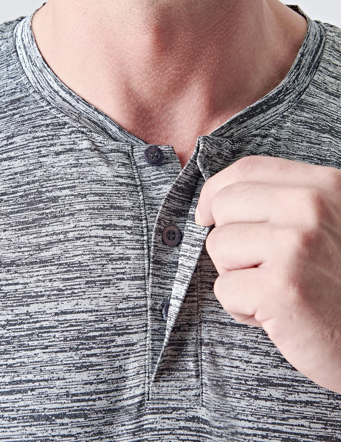 3 Pack: Mens Polo Shirts, Business Casual Golf Henley Work Shirts for Men, Collarless Short Sleeve Stylish Athletic Tshirts - Image 2