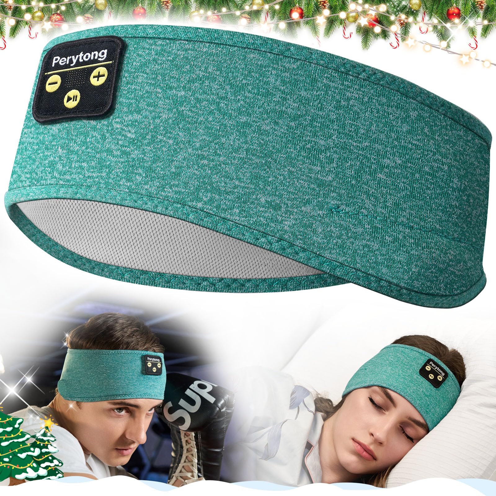Sleep Headphones Wireless, Bluetooth Headband Sports Sleeping Headphones Sleep Mask Earbuds Breathable Music Headband with Bluetooth 5.4, Perfect for Side Sleepers Sleeping Travel Workout Running
