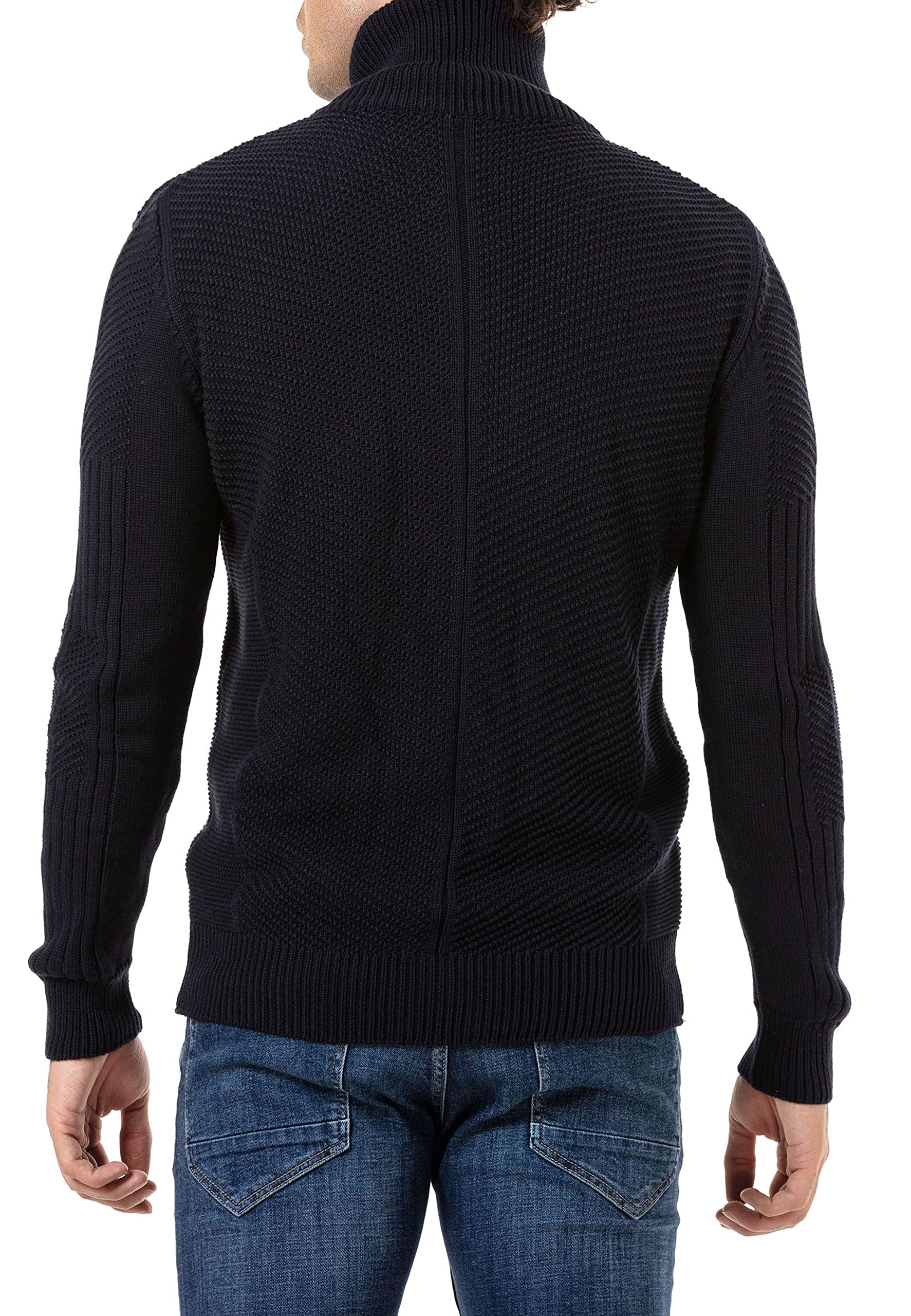Redbridge Cárdigan Hombre Jersey de Punto Cremallera