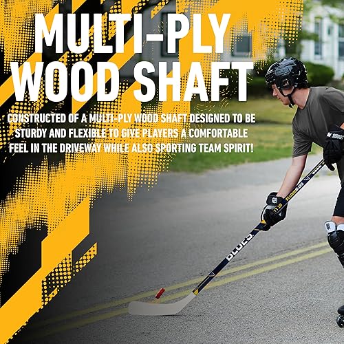 Vista 197 de Franklin Sports NHL Team - Palo de hockey callejero de vinilo de 48 pulgadas Pittsburgh Penguins