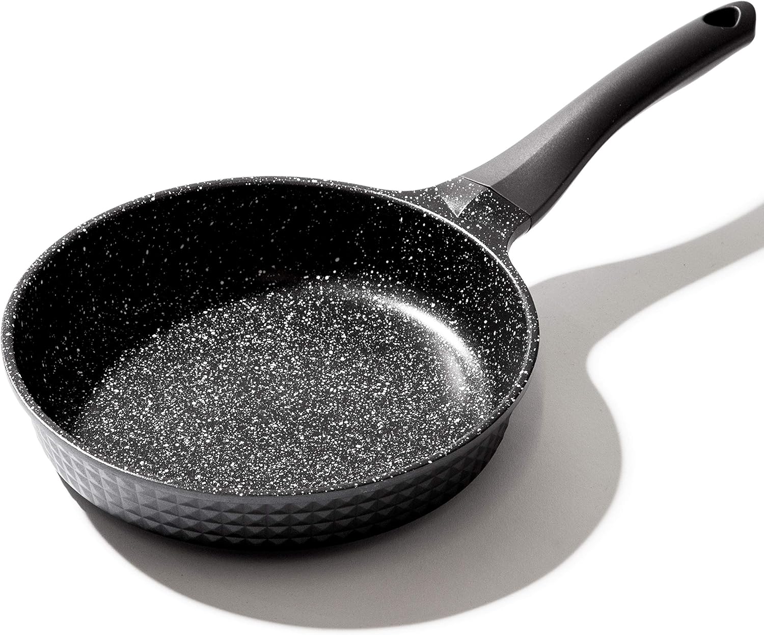 BINO Cookware Nonstick Saucepan with Lid, 1.4 Quart - Matte Grey | THE DIAMOND COLLECTION | Premium Quality Nonstick Cast Aluminum Cooking Pot Sauce Pot | Stay-Cool BAKELITE Handle | Non-Toxic: Home & Kitchen