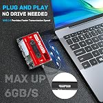 Kinhank 2TB External Hard Drive,Retro Game Console with 120000+Games,Retro Game Console HDD,Batocera 33 Emulator Console for Laptop/PC/Windows/Mac OS,Compatible with Most Emulators,USB 3.0