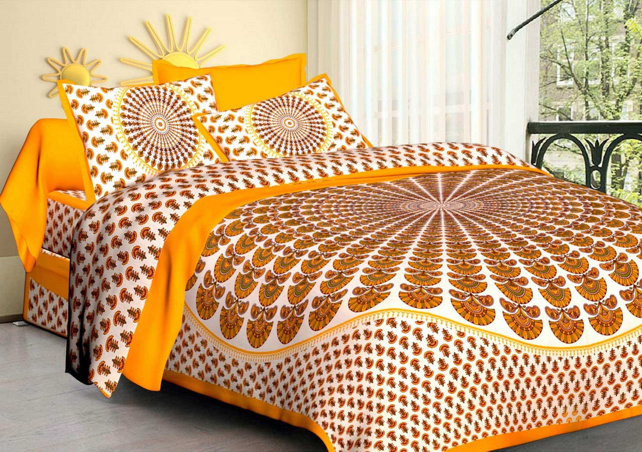 Couvre-lit sanganeri jaipuri en coton pour rafraîchir vos nuits d'été