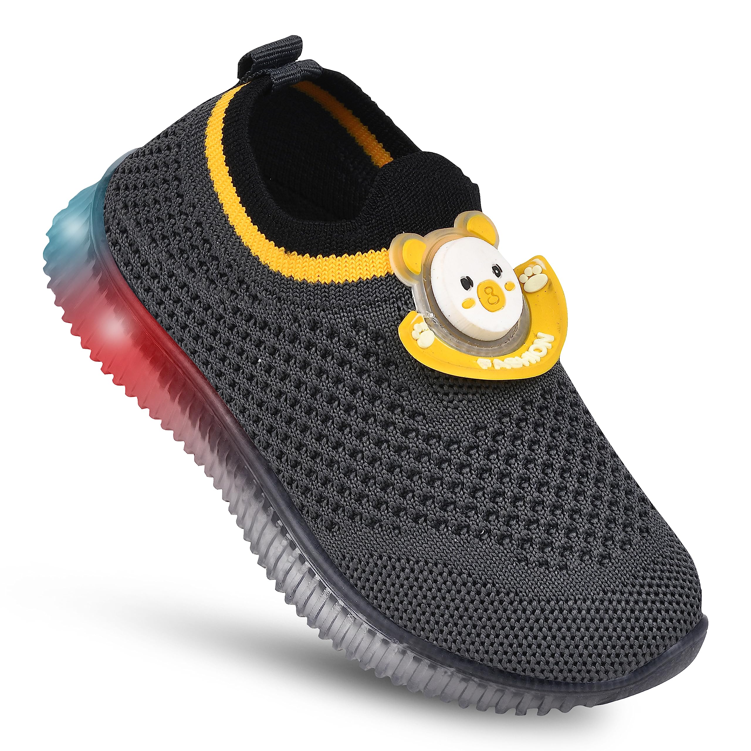 Kats Unisex Boys & Girls Kids First Walker Led Light Shoes for Party, Casual wear, playgrounds (Age-Group 2 to 4 Years) D.Grey, Size 7C (B0C81RFV38) Amazon Price History, Amazon Price Tracker