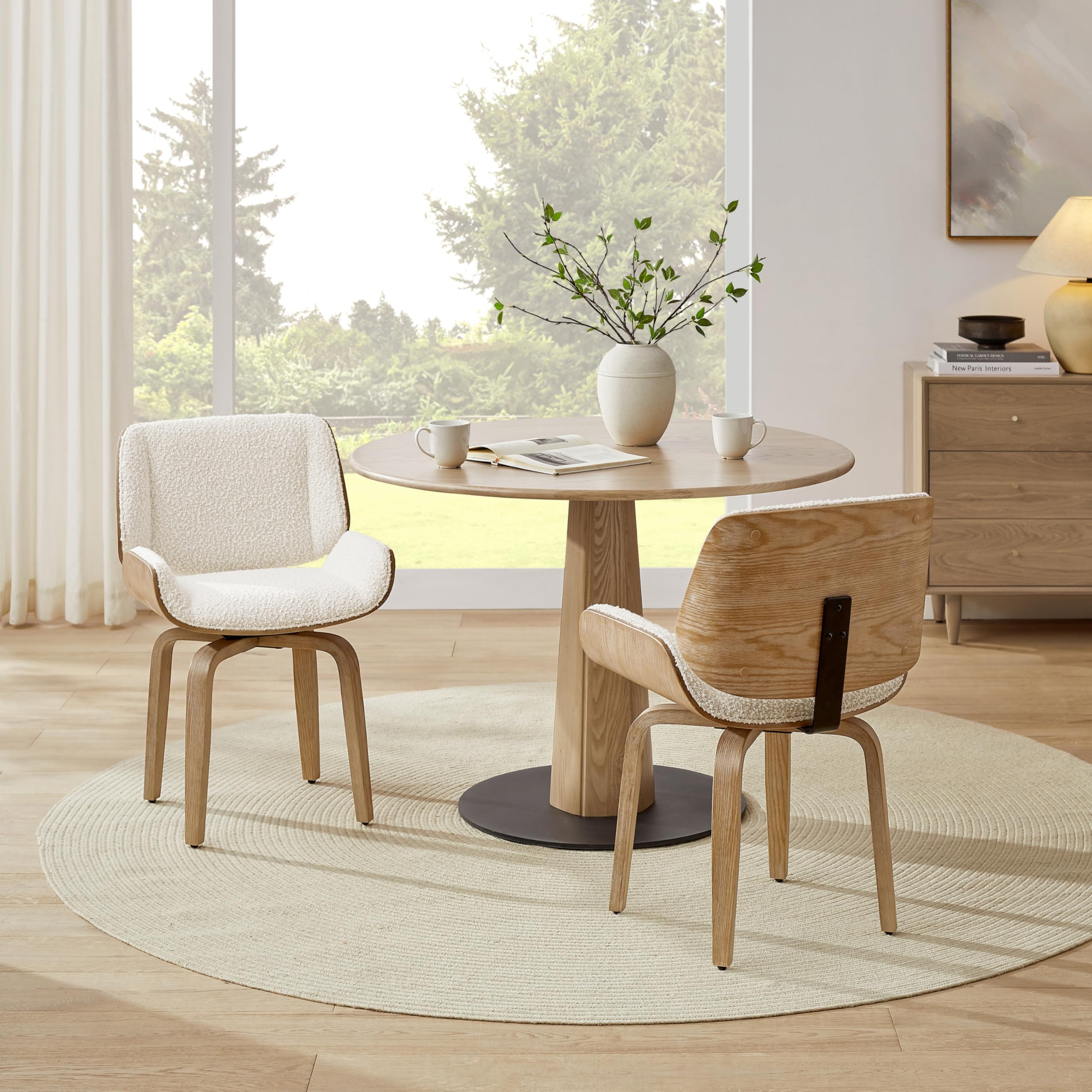 ダイニングチェア CHINON CHAIR WOOD SEAT East West Furniture Antique Kitchen dining Chair Wood Seat