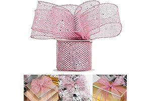 HUIHUANG Pink Ribbon Tree Topper