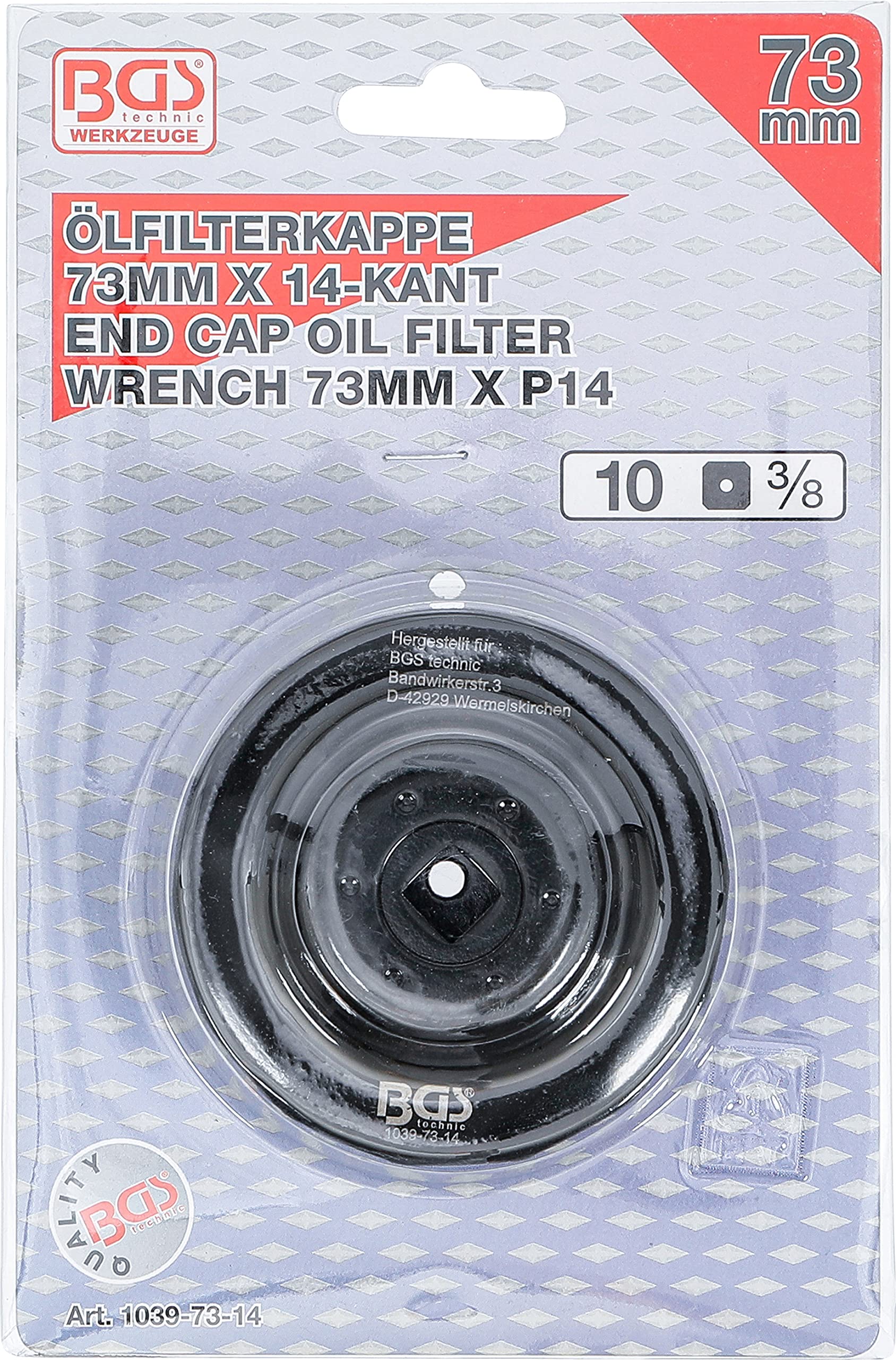 Tappo Filtro Olio BGS 76mm - Per VW, Porsche, Mercedes, BMW, Audi, Opel, Azionamento 14 Biesagonale - Foto 10