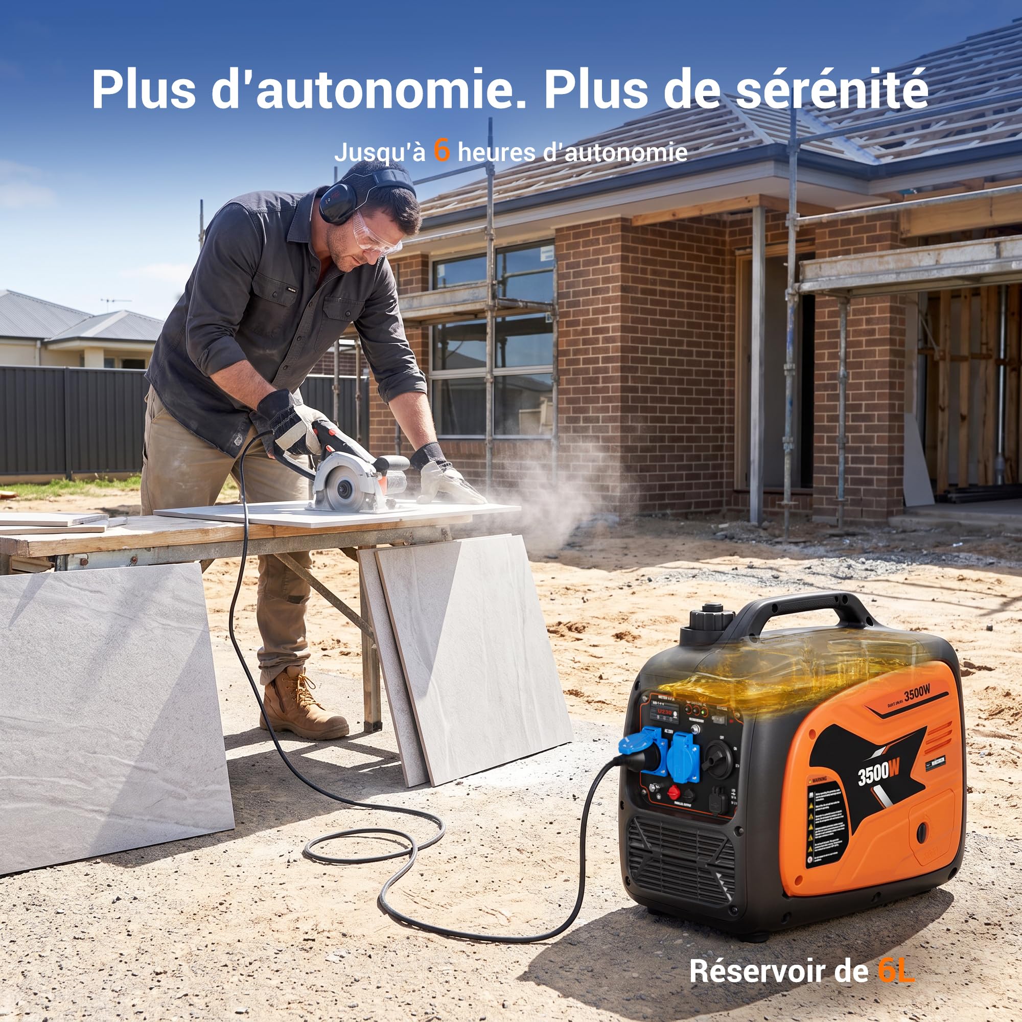 EFURDEN 3500W Groupe Électrogène Inverter Essence, Générateur Portable