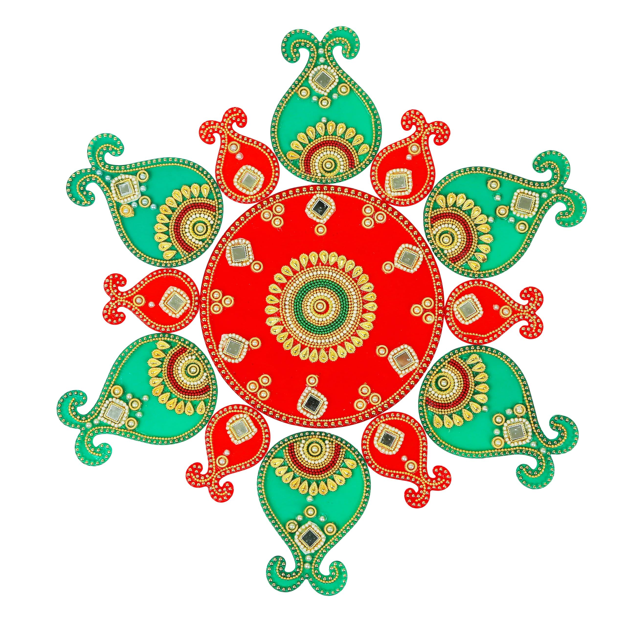 Rangoli reutilizable para decoración de suelo que evita manchas y polvo en el hogar