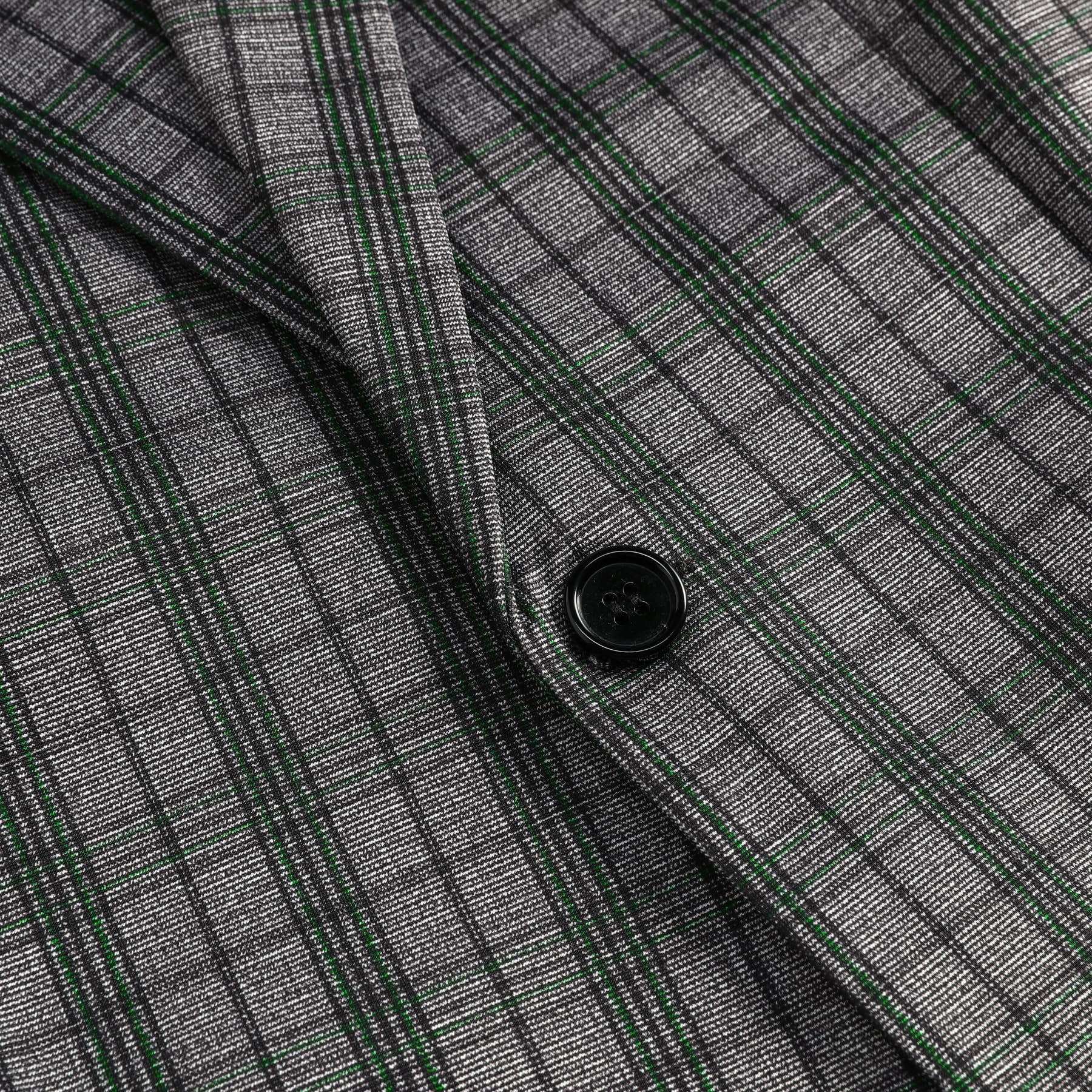 Allthemen Hombre Traje Formal De Dos Piezas para Corte Ajustado Chaqueta Y Pantalón De Traje Estampado De Cuadros