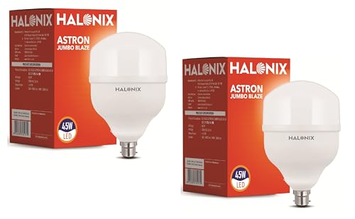Image of Halonix 45W LED Light Bulb | White (6500K) |Energy Efficient| 4kv Surge Protection | High Lumens Per Watt | Pack of 2