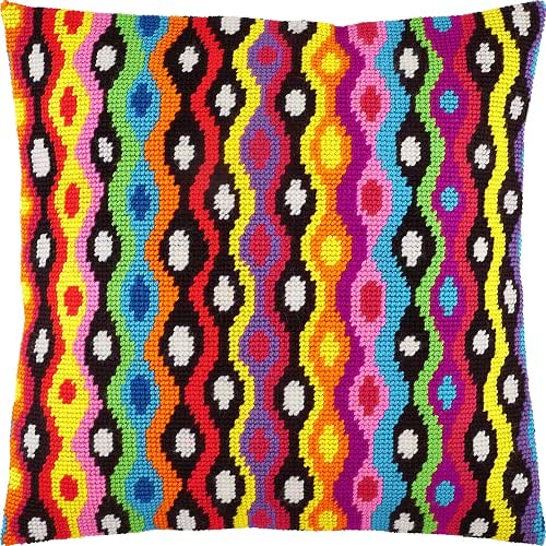 Bolivia. Needlepoint Kit. Throw Pillow 16×16 Inches. Printed Tapestry Canvas,