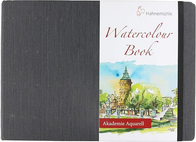 Hahnemuhle Watercolour Paper, 200gsm, Fine Grain, 30 Sheets, Horizontal Format - Natural White, A4