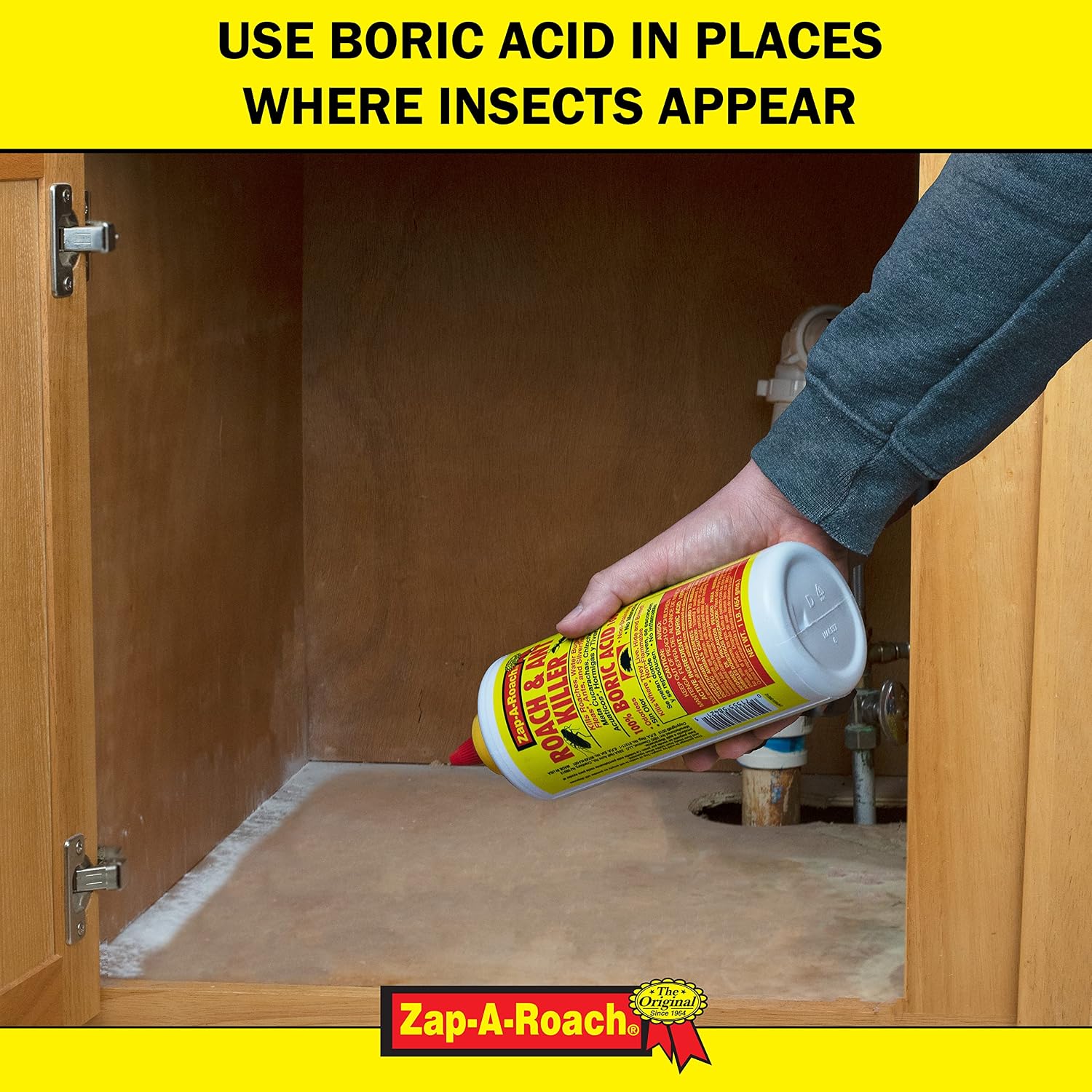 Zap-A-Roach 2 Pk, Boric Acid Roach & Ant Killer NET Wt. 1 Lb. (454 gms) Each