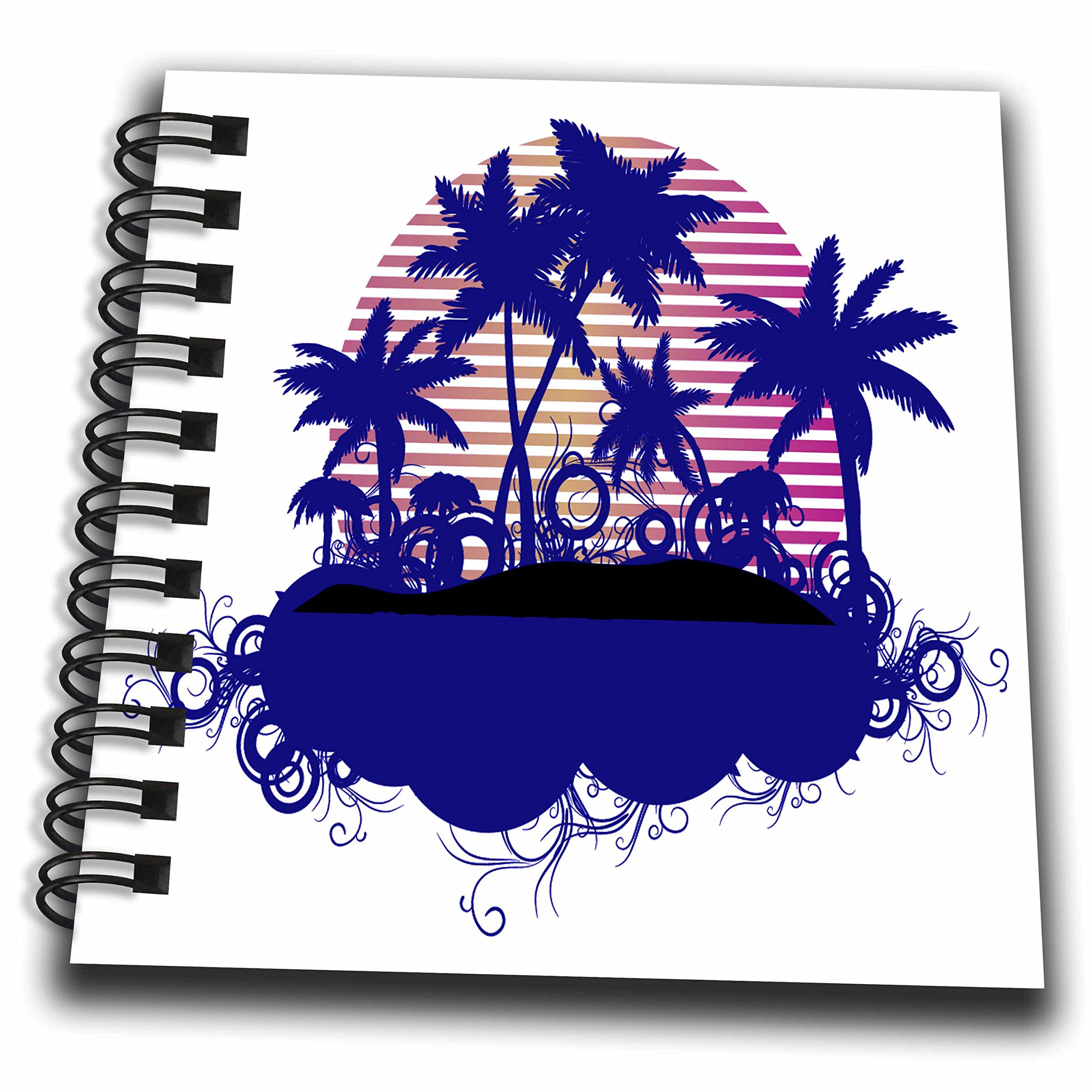 Mini bloc-notes palmiers multicolore 3drose petit carnet de notes coloré