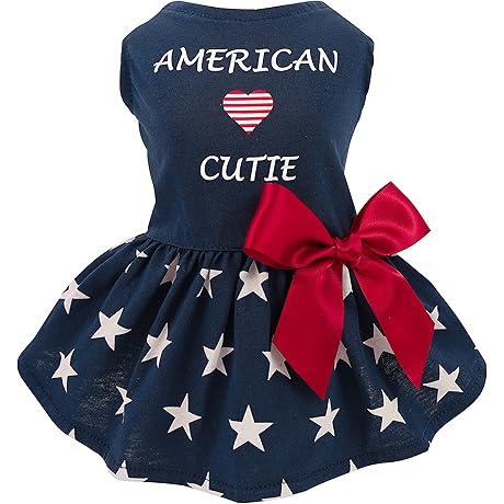 Fitwarm 4th of July XS Dog Dress