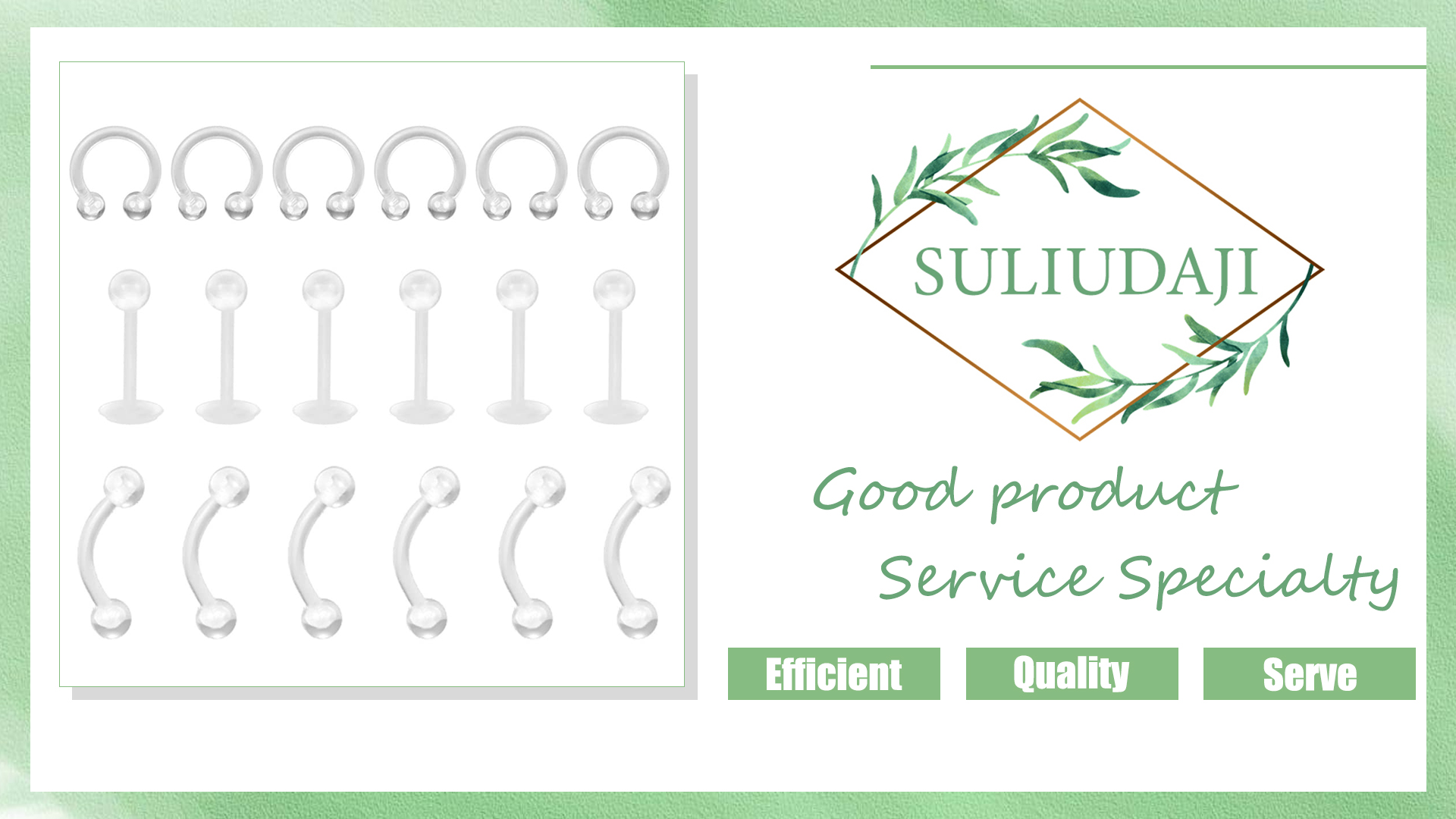 24-35 Retainers Per Piercing In Bioflex Trasparente - Foto 2