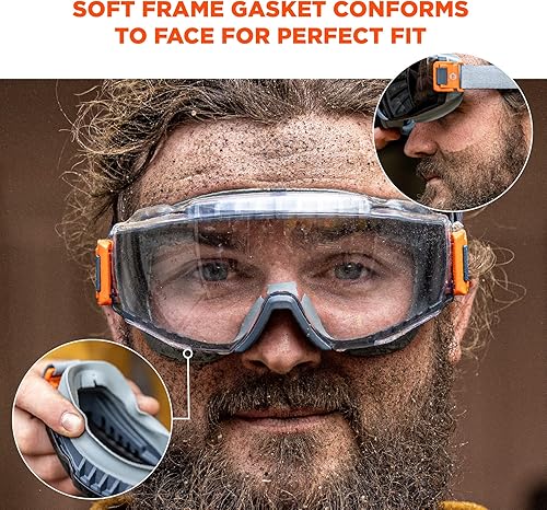 Miniatura 3 de Ergodyne Skullerz MODI - Gafas de seguridad protectoras OTG, ventilación indirecta, antiniebla, resistentes a los arañazos