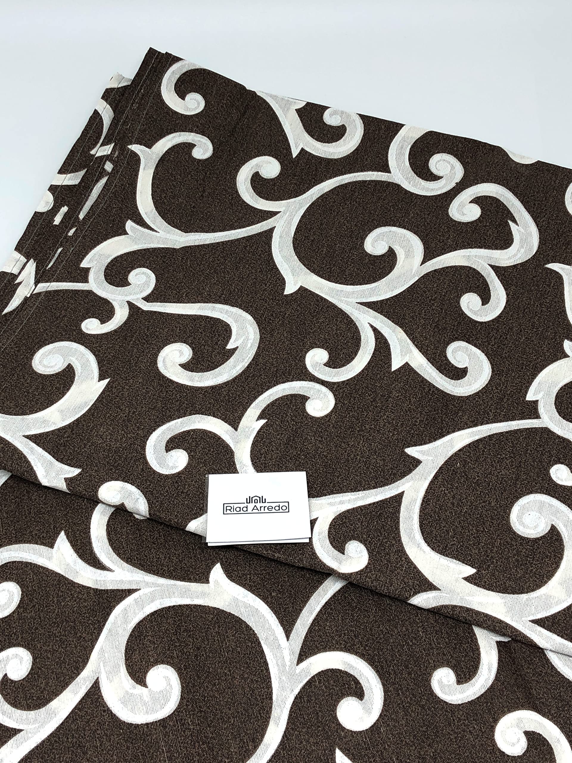 Riad Arredo Granfoulard - Tela Decorativa Para Sofá O Sofá, Moderna, De Algodón, Varios Diseños, Tela Resistente Y Resistente, Fabricada En Italia (Picasso, Color Pardo, 2 Plazas, 250 X 280 Cm