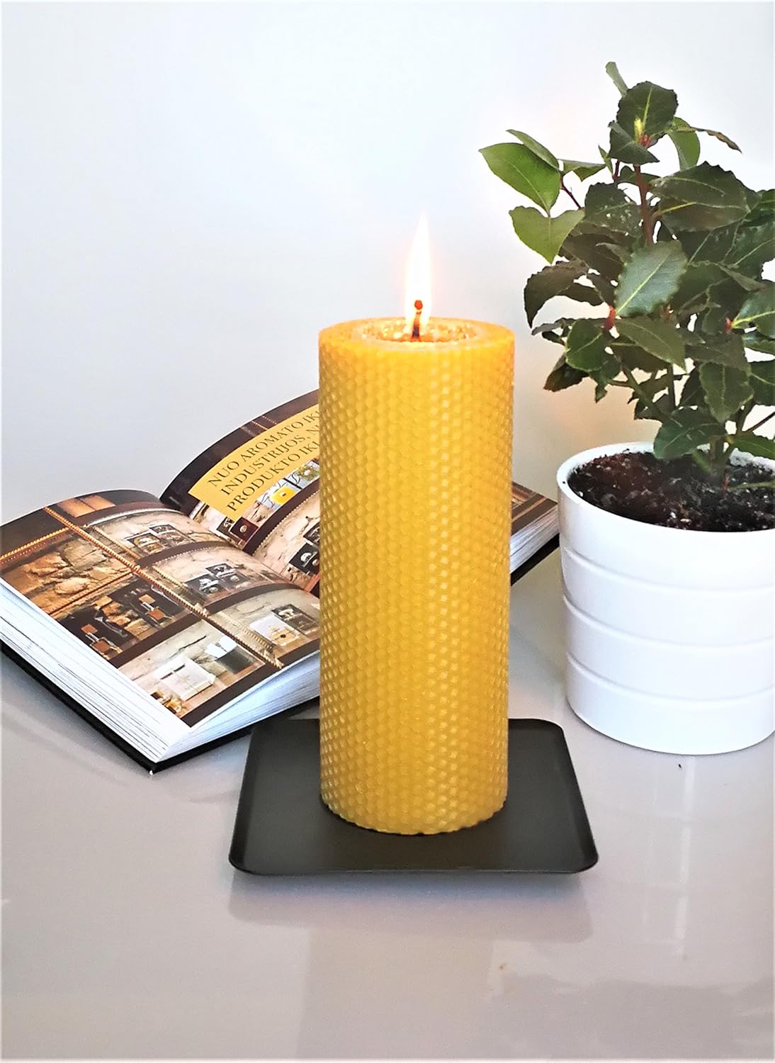 Candele di cera d'api Dimensioni 20 x 8 cm Eco Candele Naturale e bella profumo di cera/miel 100 Candele di cera d'api Dimensioni 20 x 8 cm Eco Candele Naturale e bella profumo di cera/miel 100