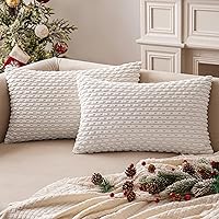 Vista 63 de MIULEE - Juego de 2 fundas decorativas para cojines, de pana suave y con estilo campestre y bohemio a rayas, para decorar hogar, sofá, cama, sala