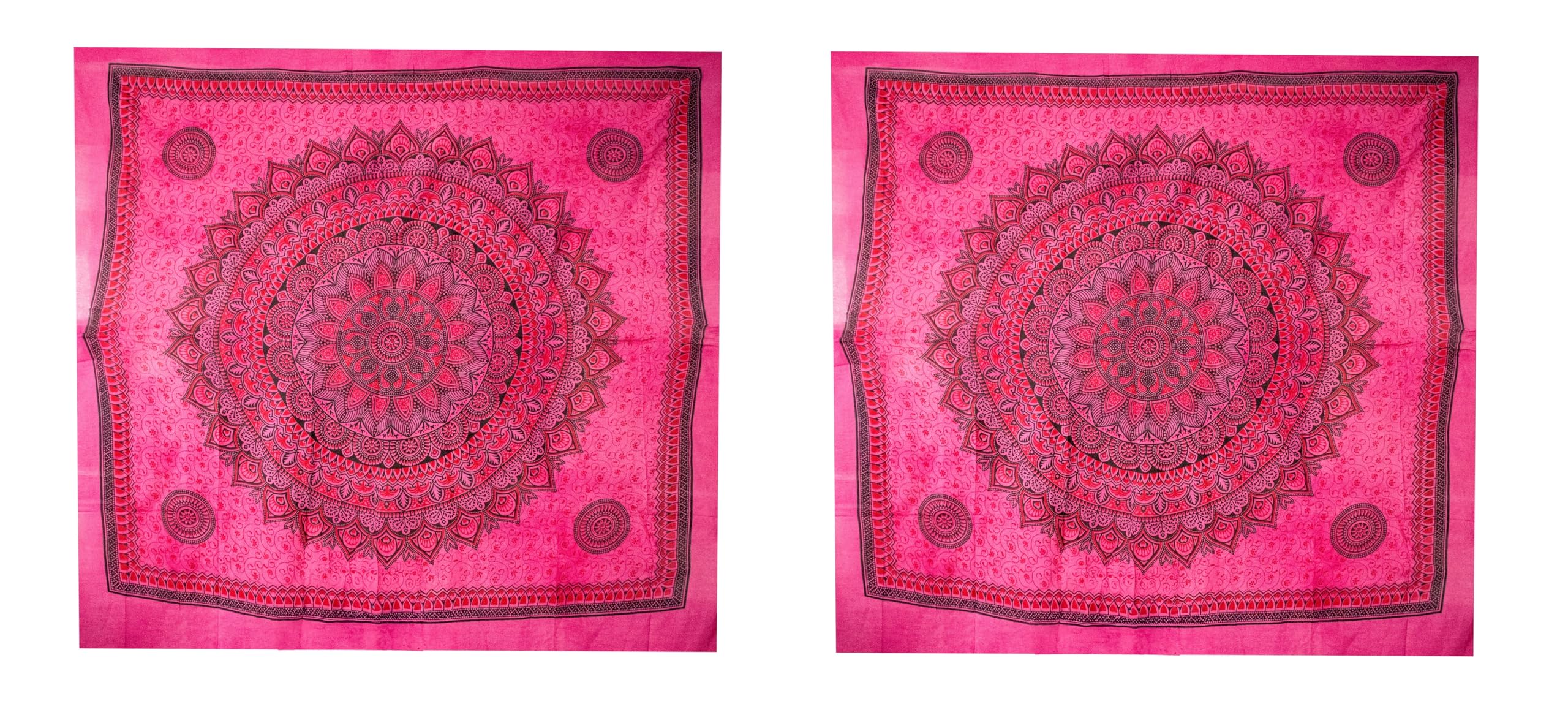 BRICOMIRAS Toalla de Playa Grande antiarena con diseños Mandala | Ideal como Manta, Pareo y Toalla Grande para la Playa o Piscina | Espaciosa y Repelente a la Arena (2und Rojo-Negro, 240x210cm)