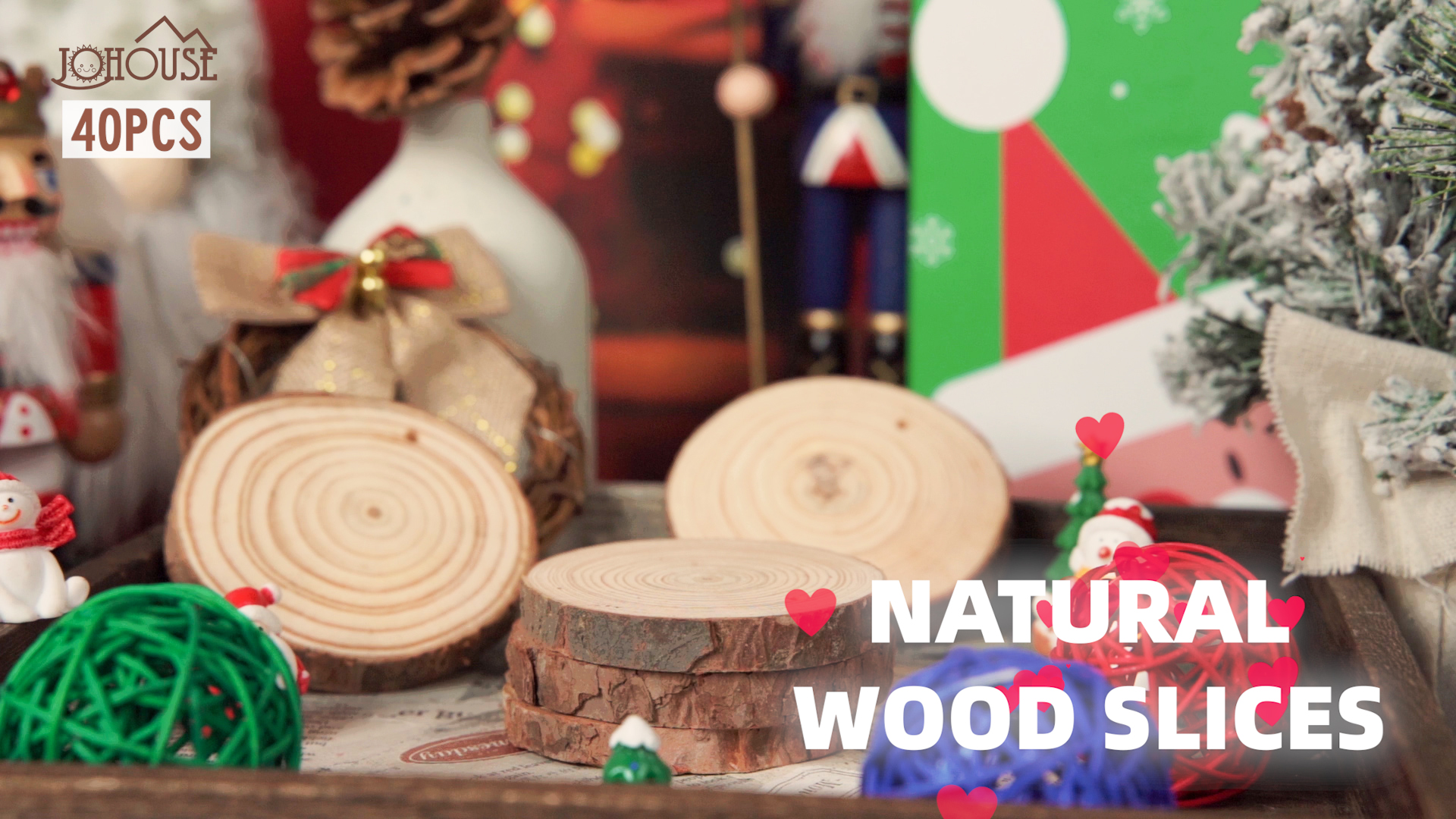 Amazon.com: JOHOUSE 40Pcs Wood Slices, 2.9