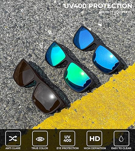 Miniatura 38 de Kaliyadi - Lentes de sol polarizados para hombre, ligeros, con protección ultravioleta, para conducir, pescar y jugar golf