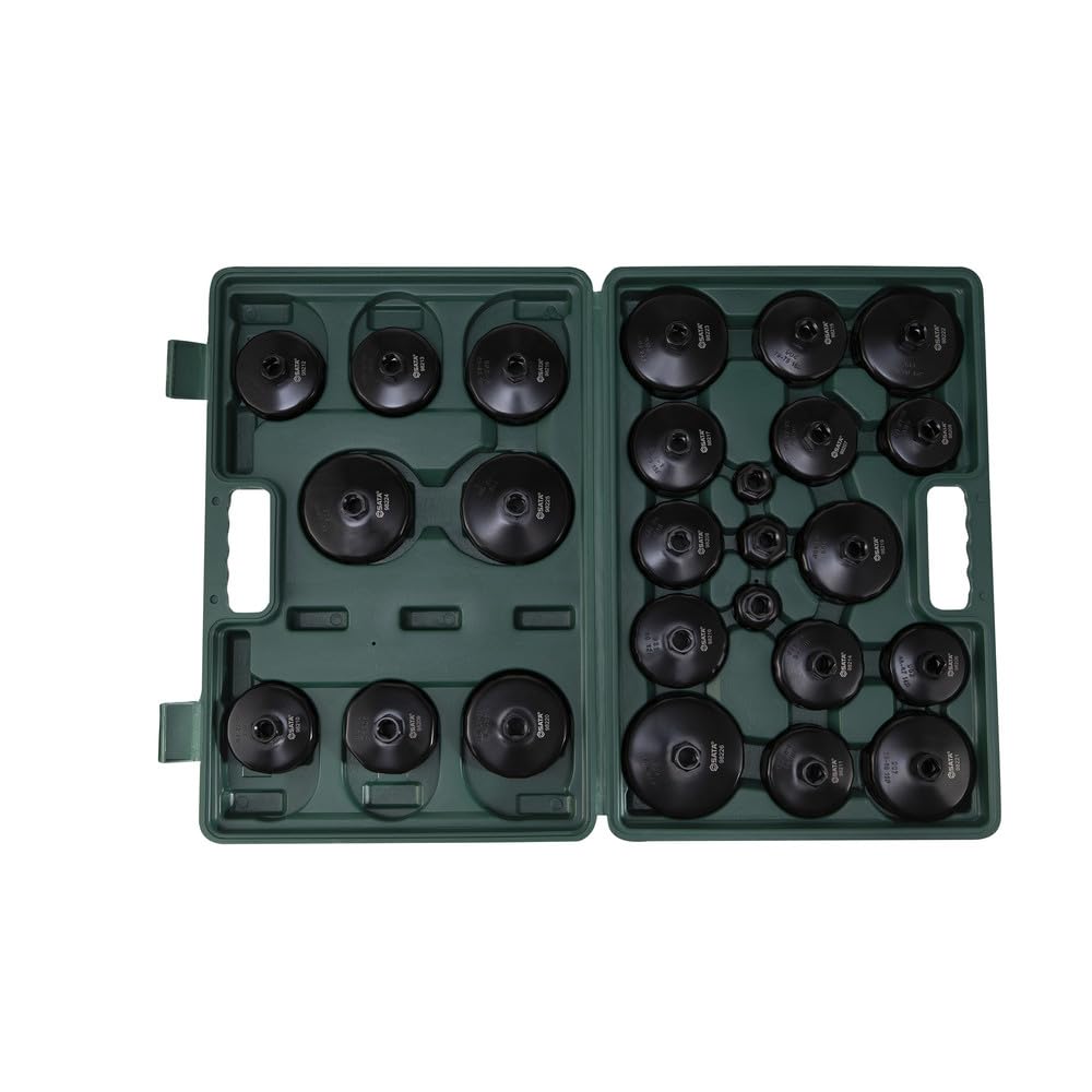 SATA Set di chiavi universali per filtro olio ST09705 (motore set oil), compatibile con azionamento da 1/2", superficie rivestita elettrolitica nera per durata e resistenza alla corrosione