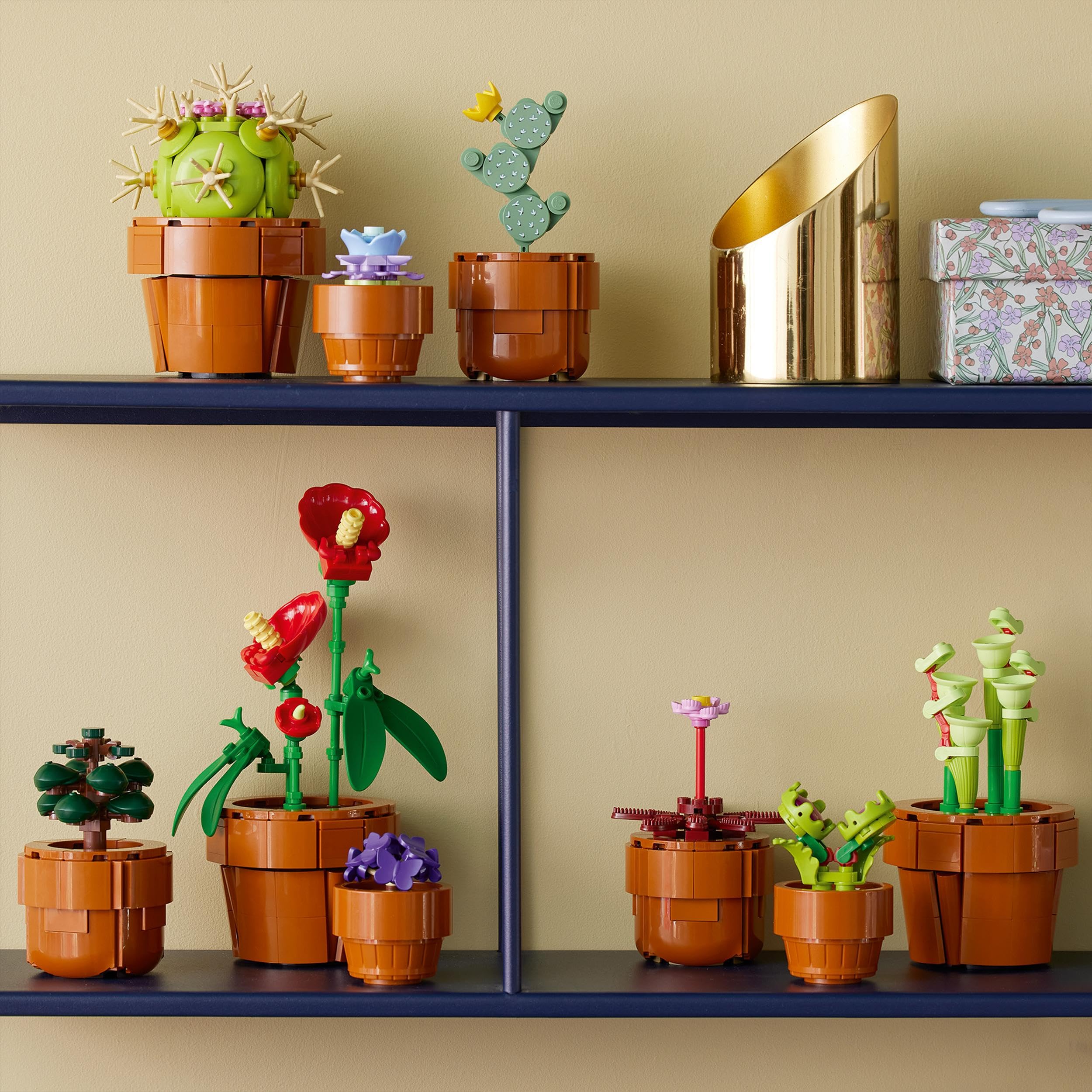 Bundle of LEGO 10309 Icons Sukkulenten Künstliche Blumen Set für Erwachsene + LEGO 10329 Icons Mini Pflanzen, 9 künstliche Blumen zum Bauen, Botanical Collection Sammel-Set für Erwachsene