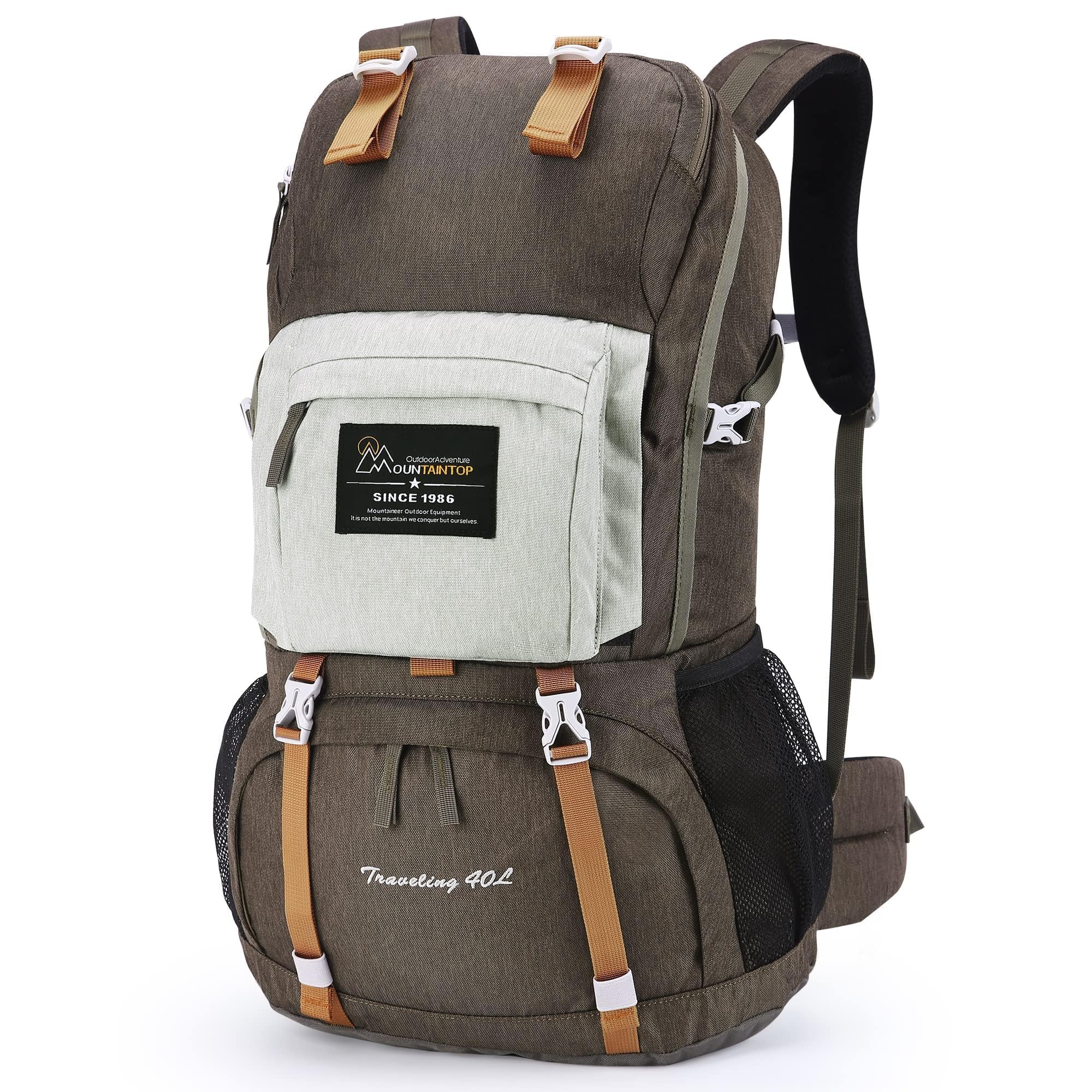 MOUNTAINTOP 40L Hiking Backpack Lightweight Travel Backpack for Men&Women Outdoor Camping Backpacking