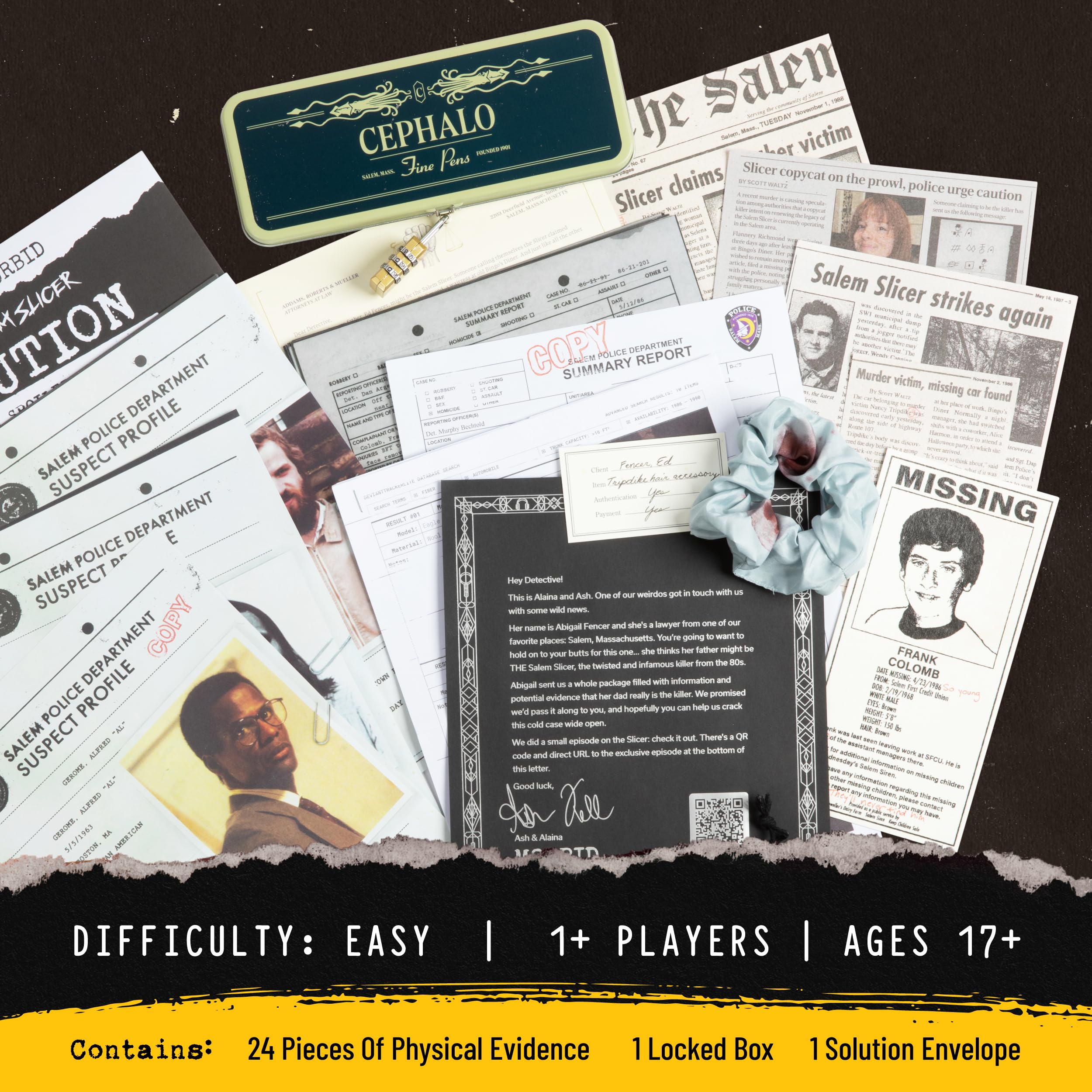 Amazon.com: Hunt A Killer x Morbid: The Salem Slicer - Murder