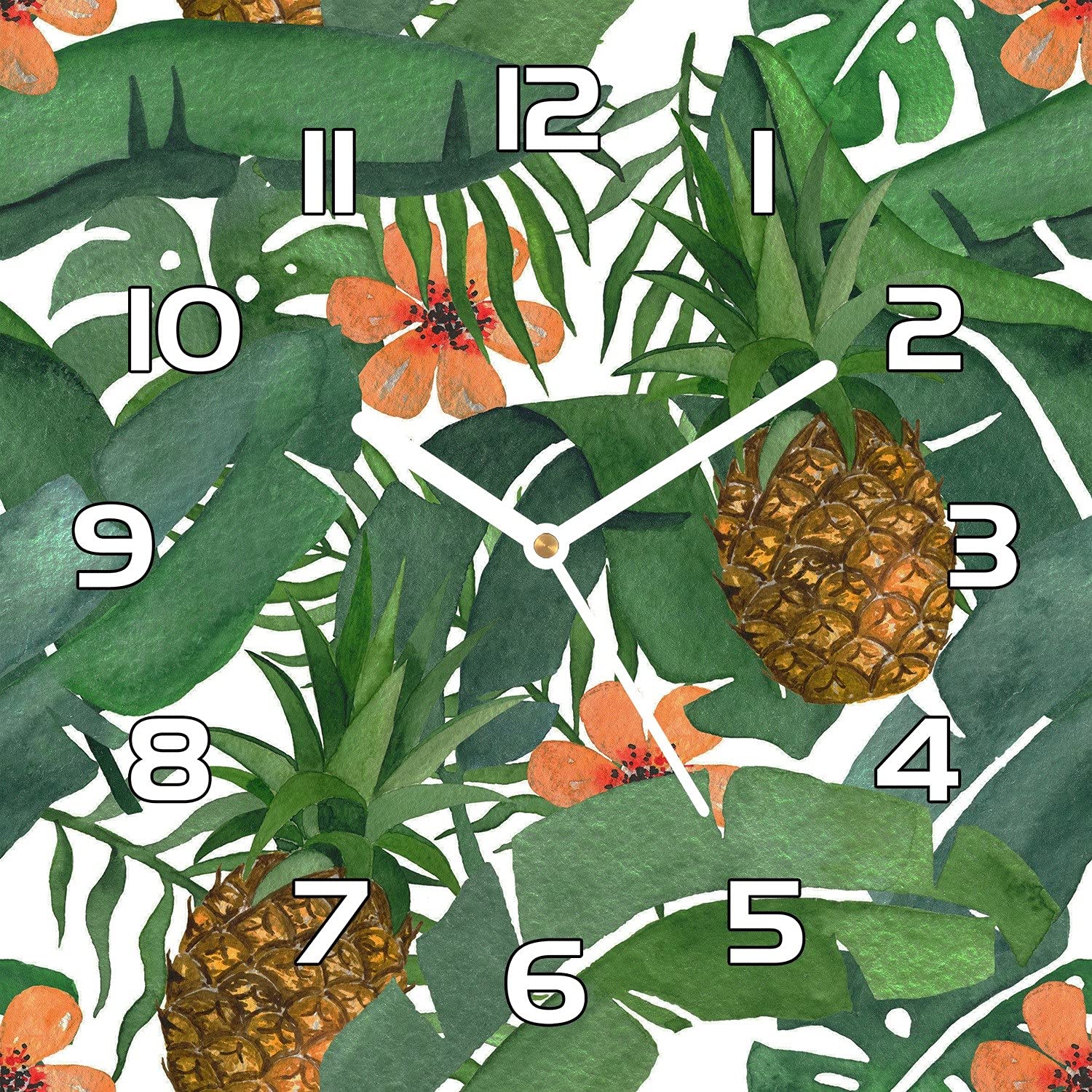 Horloge en verre ananas moderne idéale pour décorer votre salon