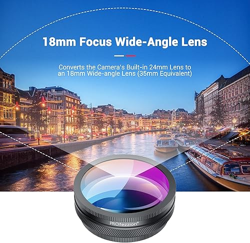 Miniatura 2 de PROfezzion Cámara HD 0.709 in lente gran angular con 10x porción macro para Sony ZV-E10 ZVE10 ZV-1F ZV1F A6400 A6300 A6100 A6000 ZV-1 ZV1 RX100 VII