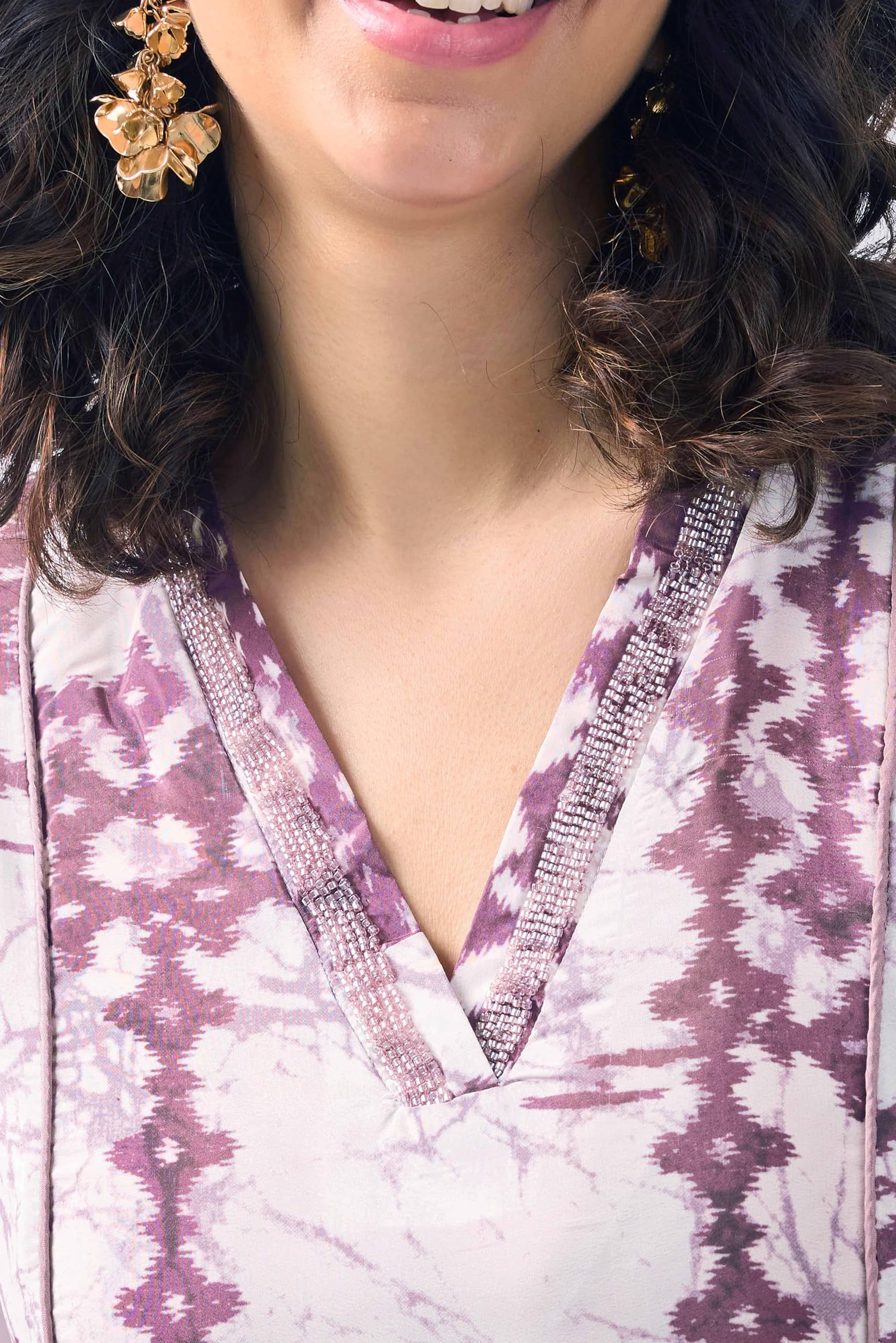 Toochki Dress For Women | Two Piece | Off White Printed Dress | Rayon (Tkcbl-Ry-321-Ow-Dra Parent)