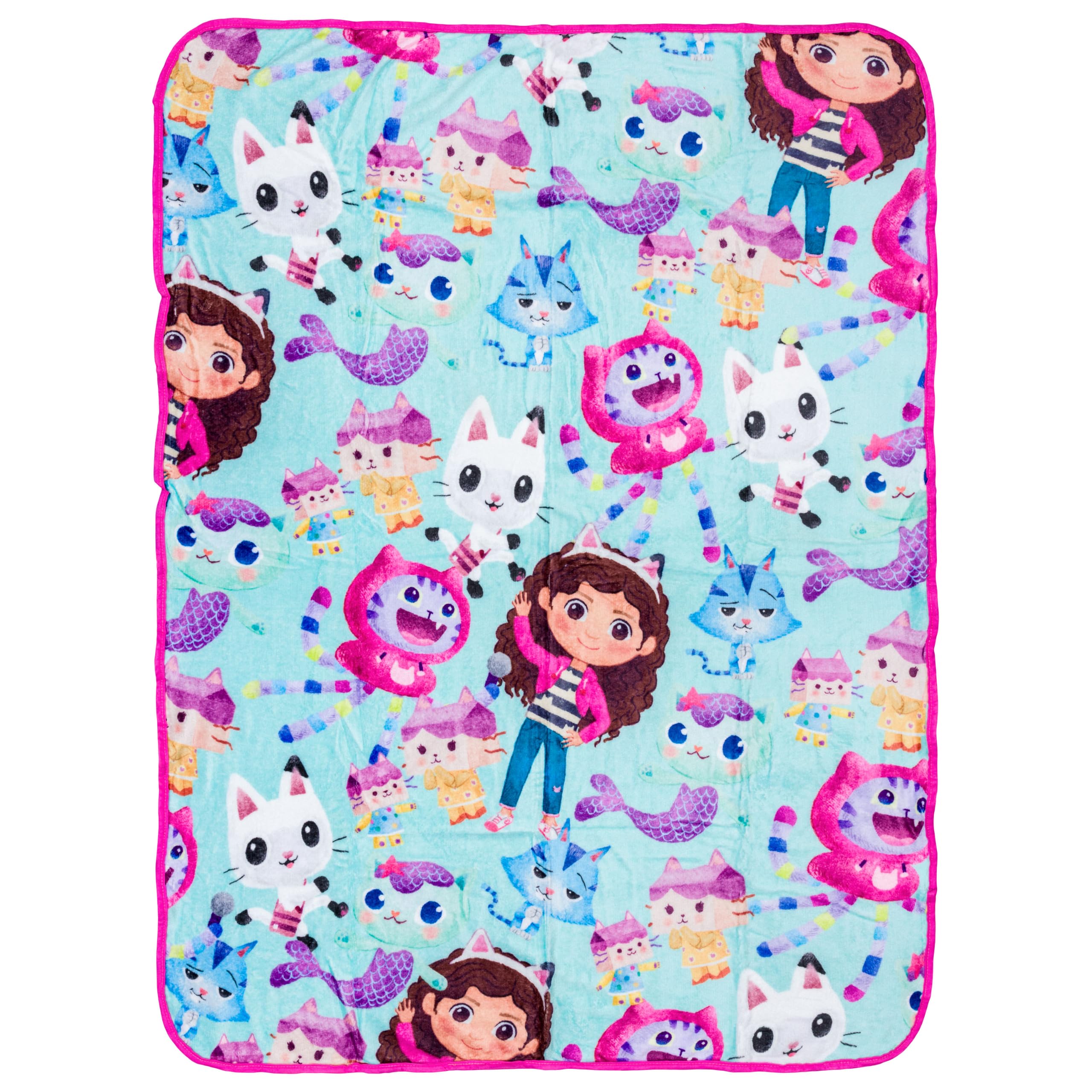 Silver Buffalo Gabby's Dollhouse, Fleece Throw Blanket, 45x60in
