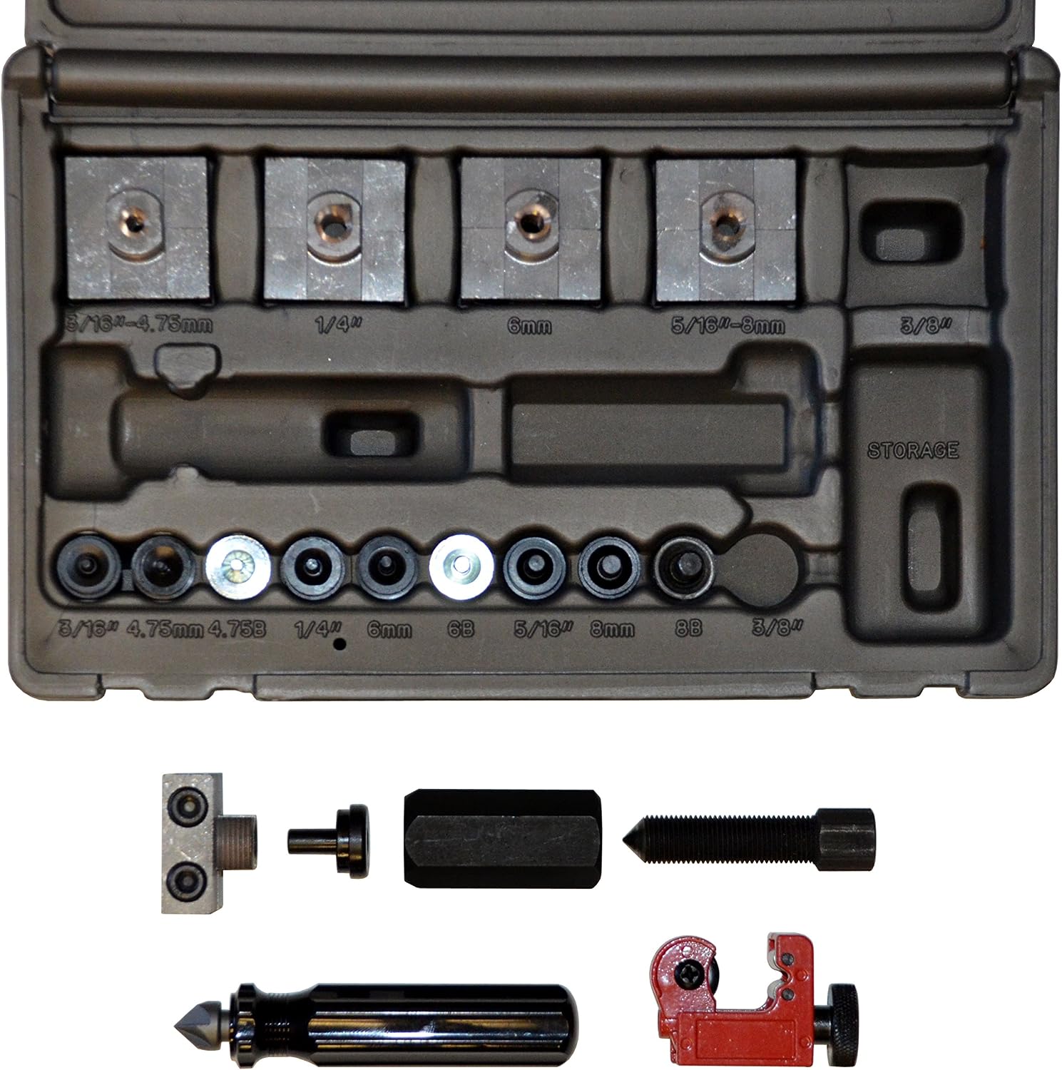 Cal-Van Tools 165 Master Inline Flaring Kit - Double and Single Flares, Brake Flaring Tools. Professional Tool Kit