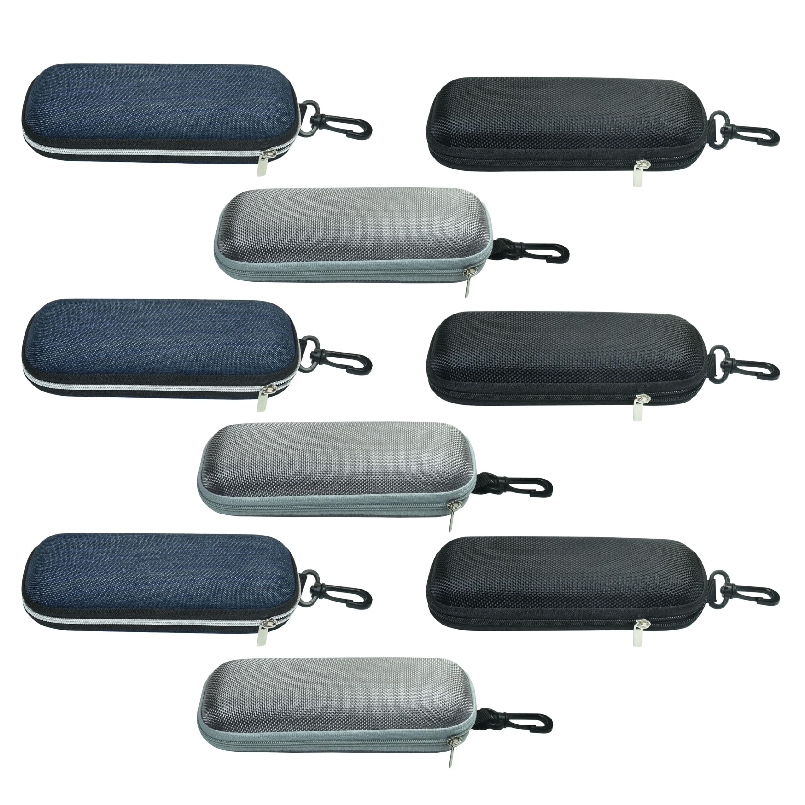 X-SHIYUN Unisex Semi-Hard Shell Eyeglasses Cases(3 Pack), Protective Case For Glasses