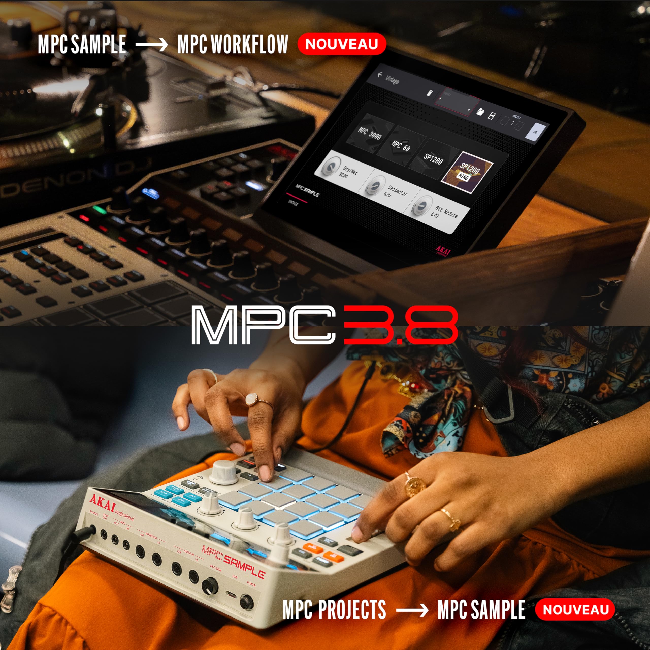 Akai Professional MPC XL Station de Production Musicale Autonome pour Sampling et Séquence avec Écran Tactile de 10,1 Pouces, Pads 3D MPCe, CPU 8 Cœurs, 16 Go de RAM et SSD 256 GO
