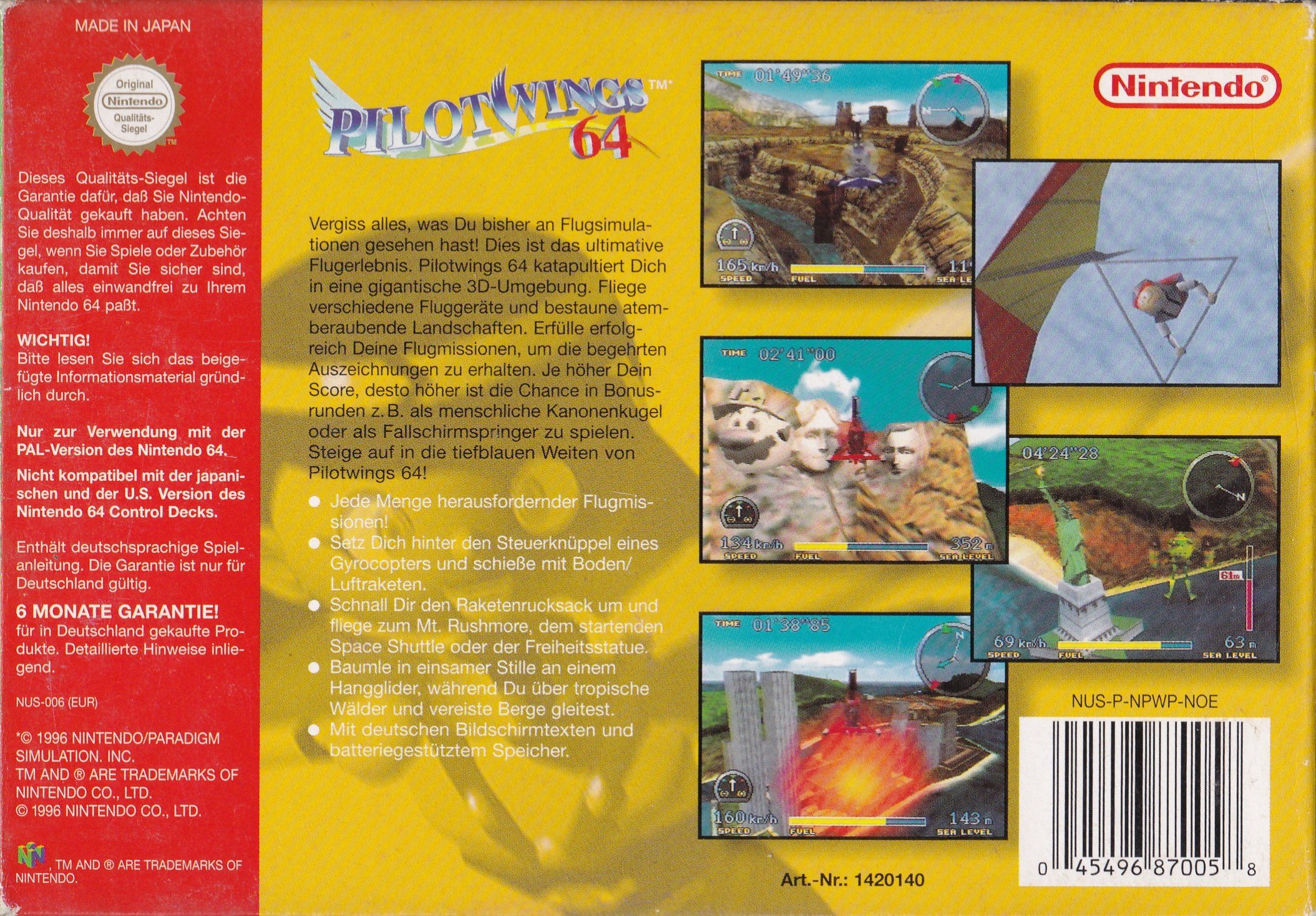 Amazon.com: Pilotwings 64 / Game : Video Games