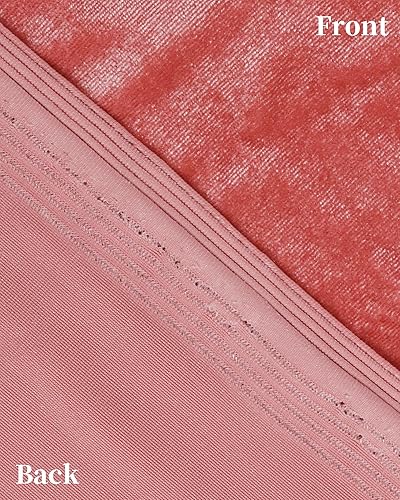 Miniatura 2 de HOTGODEN Tela de terciopelo elástico por The Yard Rosa 63" Ancho 5 yardas 95% Poliéster 5% Spandex Tela de terciopelo para costura de bricolaje,