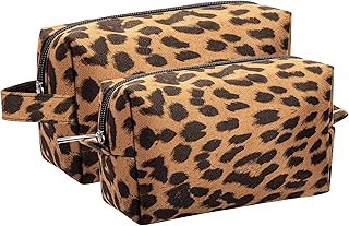 Bolsas de maquillaje con estampado de leopard...