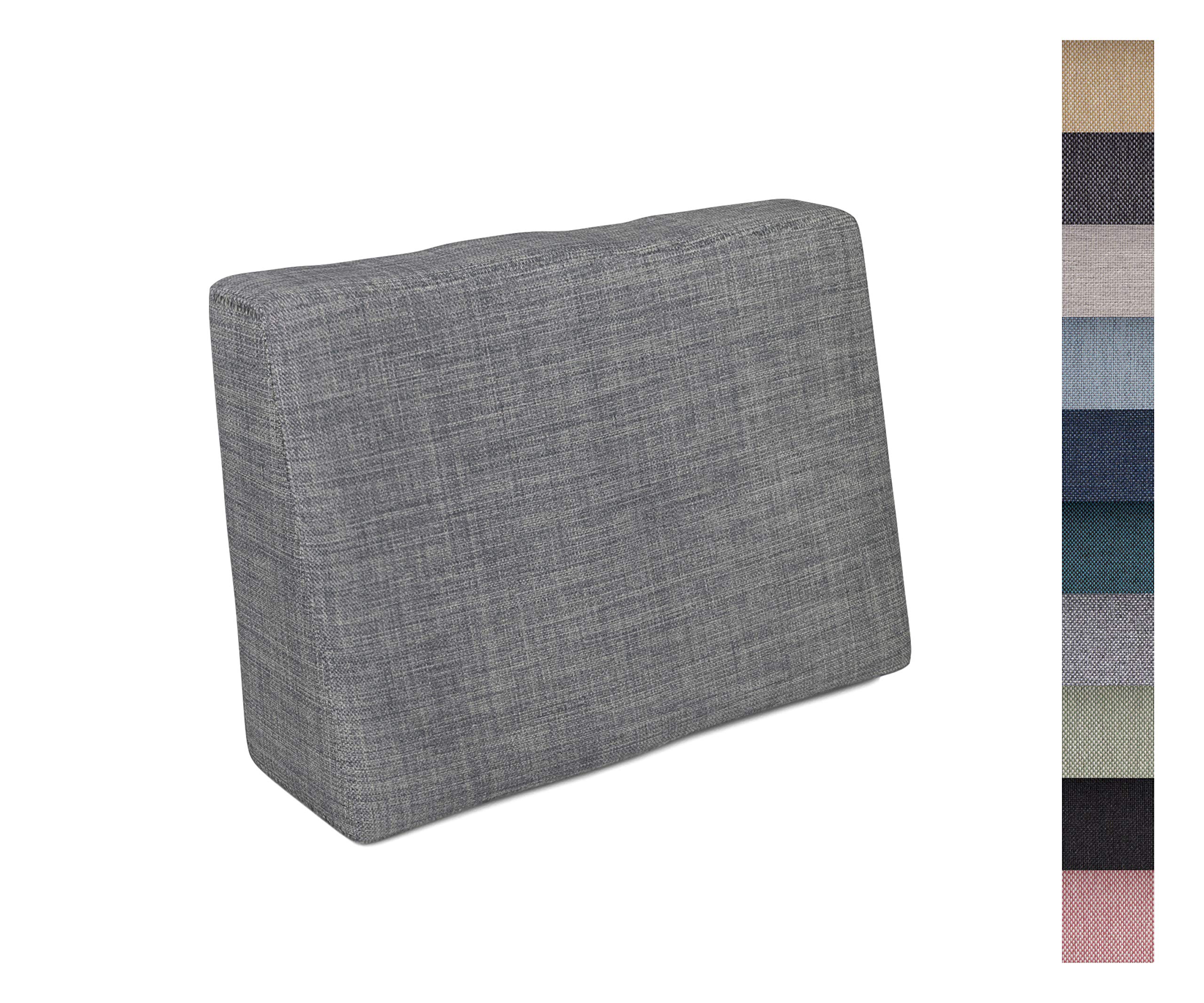 POKAR Euro Pallet Seating Set of 2: 1x seat cushion 120x80cm + 1x back cushion 120x40cm, cold foam, removable covers, Home Garden Furniture DIY, indoor outdoor pillow, without pallets, Beige — view 255