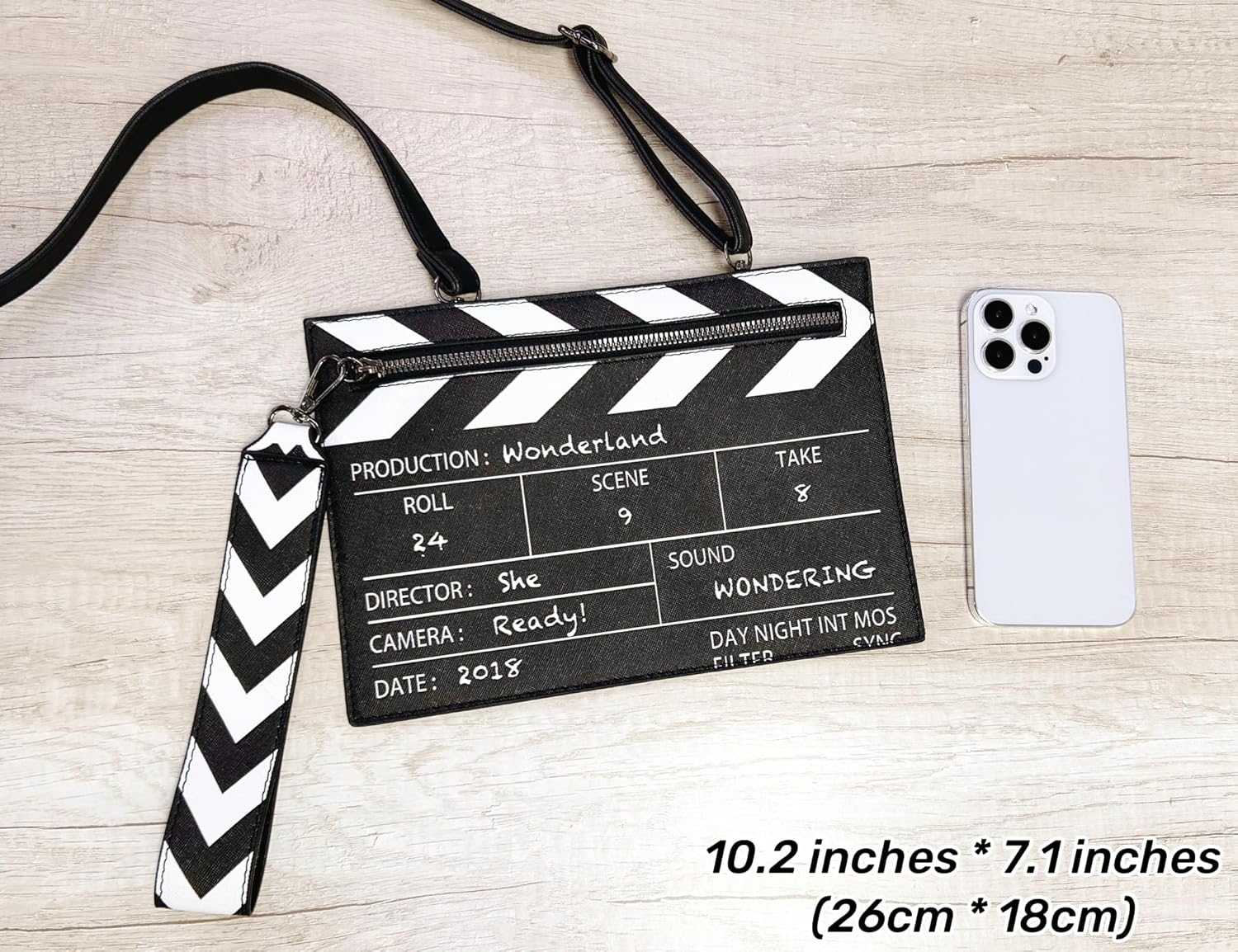 Clapperboard Design Crossbody Bag Cute Clutch Purse for Women Fun Shoulder Handbag Envelope Wallet - Image 6