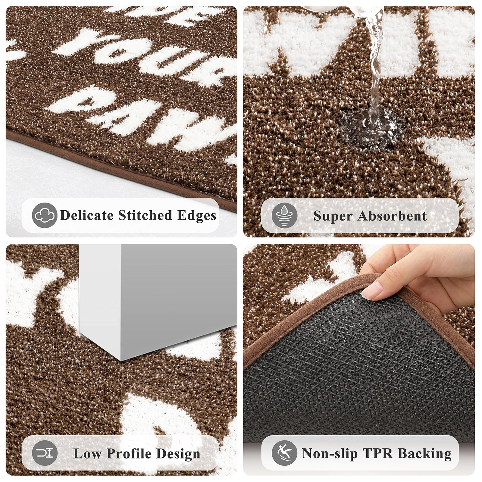Enyhom Tapete grande para puerta de interior, 80 x 120 cm, tapete de entrada de perfil bajo, súper absorbente, antideslizante, tapete para puerta delantera, tapete para mascotas para perros en el