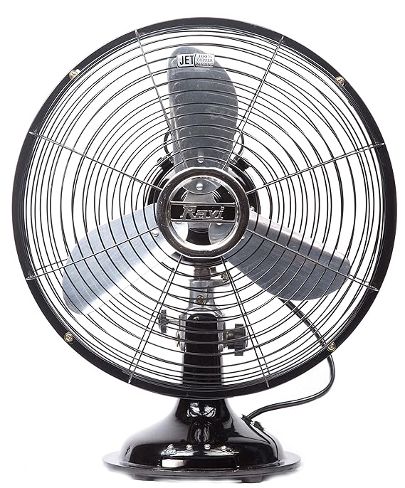 Buy Ravi HiSpeed Round Base Table Fan 400mm (Glossy Black) Online at