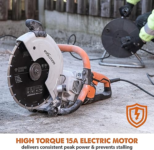 Miniatura 3 de Evolution R300DCT - Sierra de hormigón de 12 pulgadas sierra circular Aka amoladora angular sierra de corte sierra de demostración cortador de disco